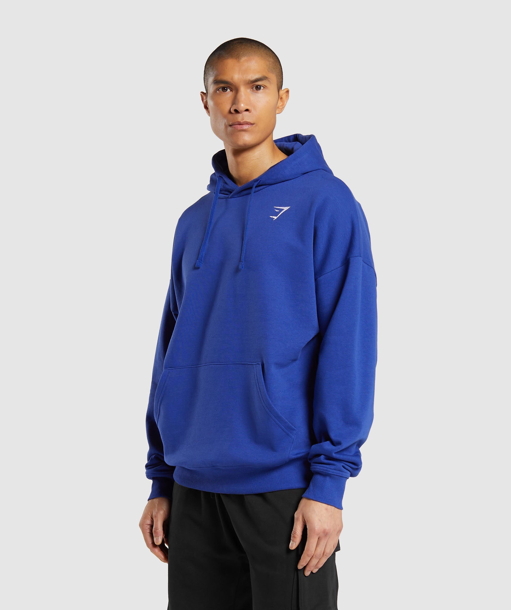 Crest Oversized Hoodie in Wave Blue - view 3