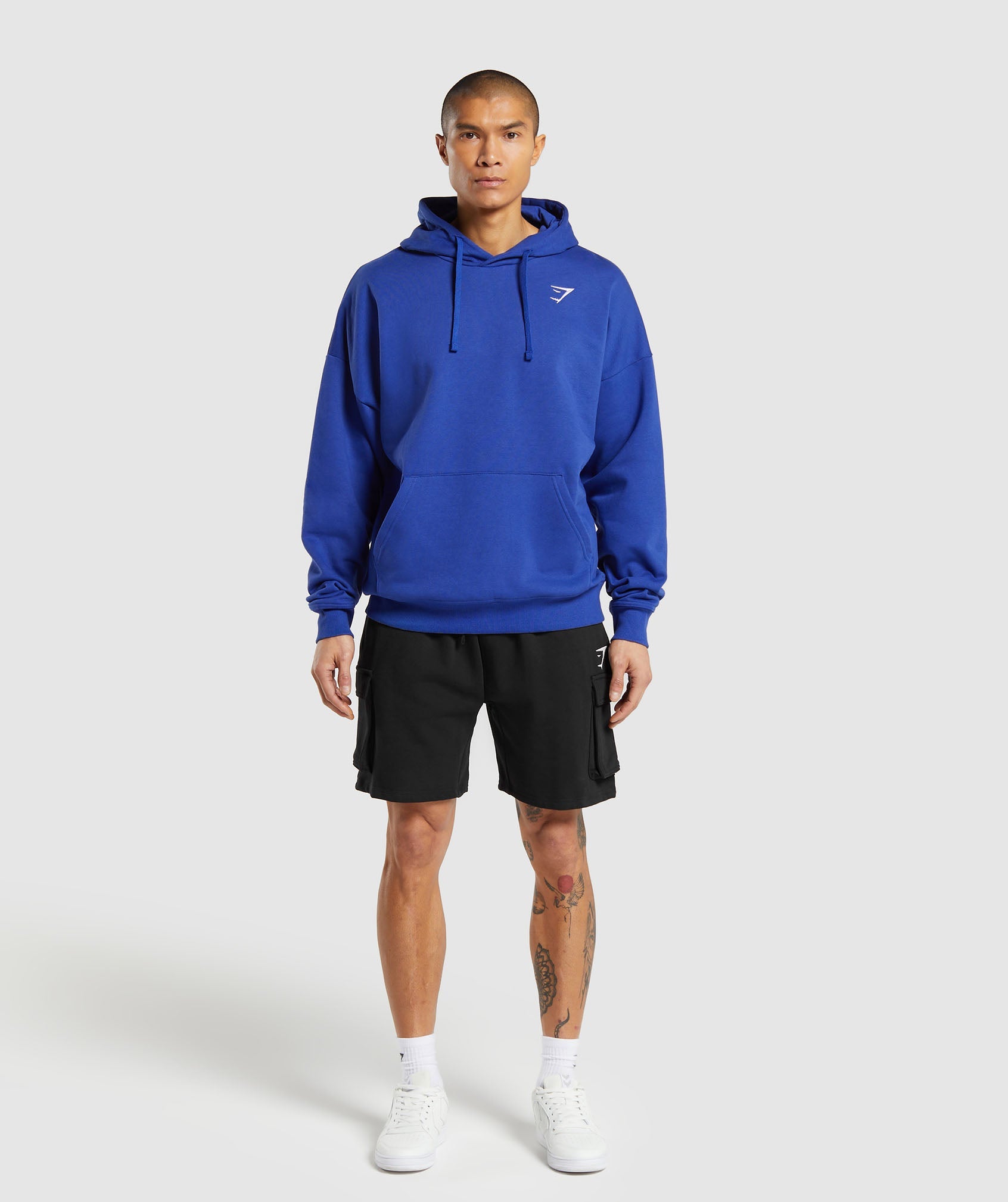 Crest Oversized Hoodie in Wave Blue - view 4