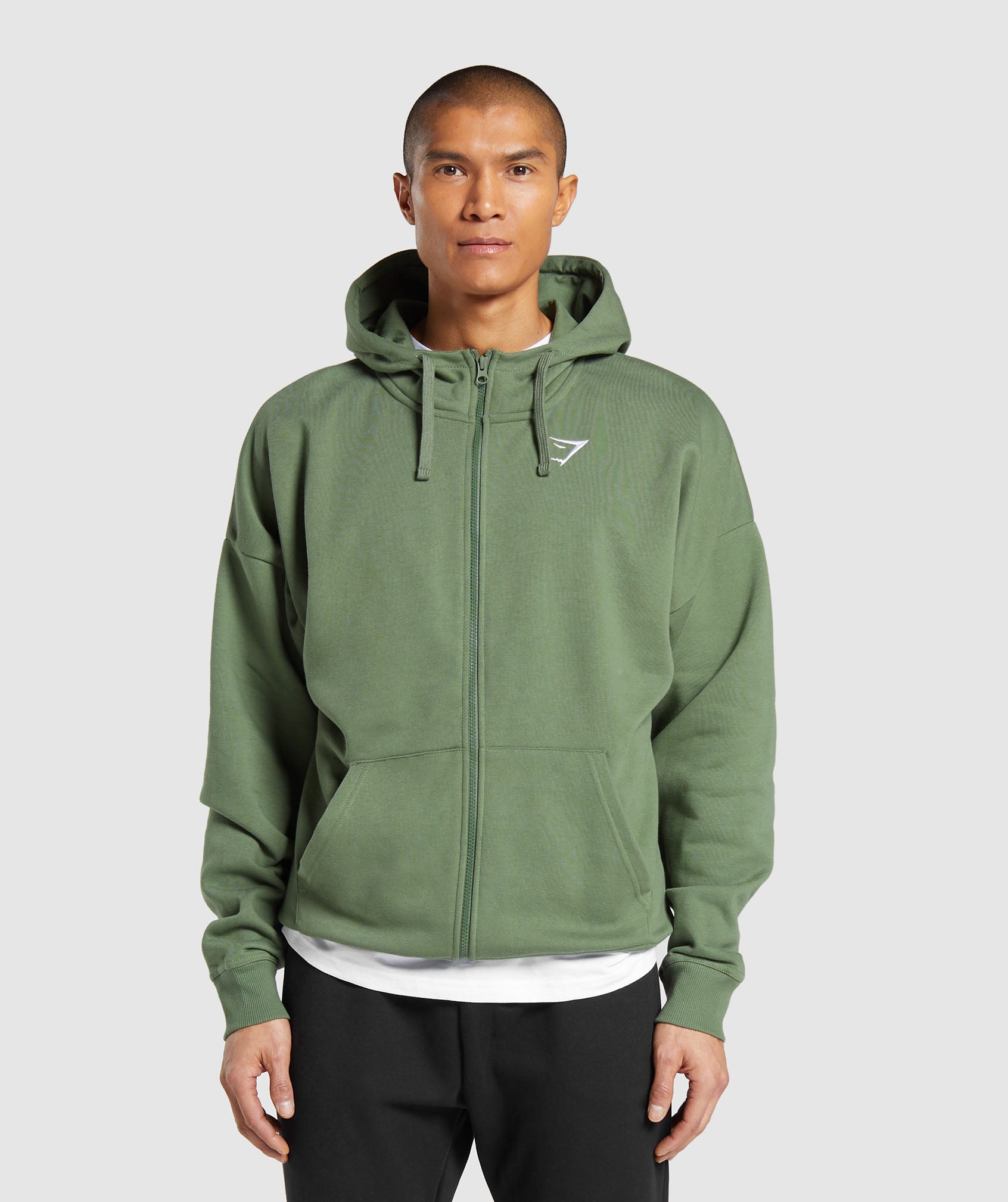 Crest Oversized Zip Up Hoodie in {{variantColor} is out of stock