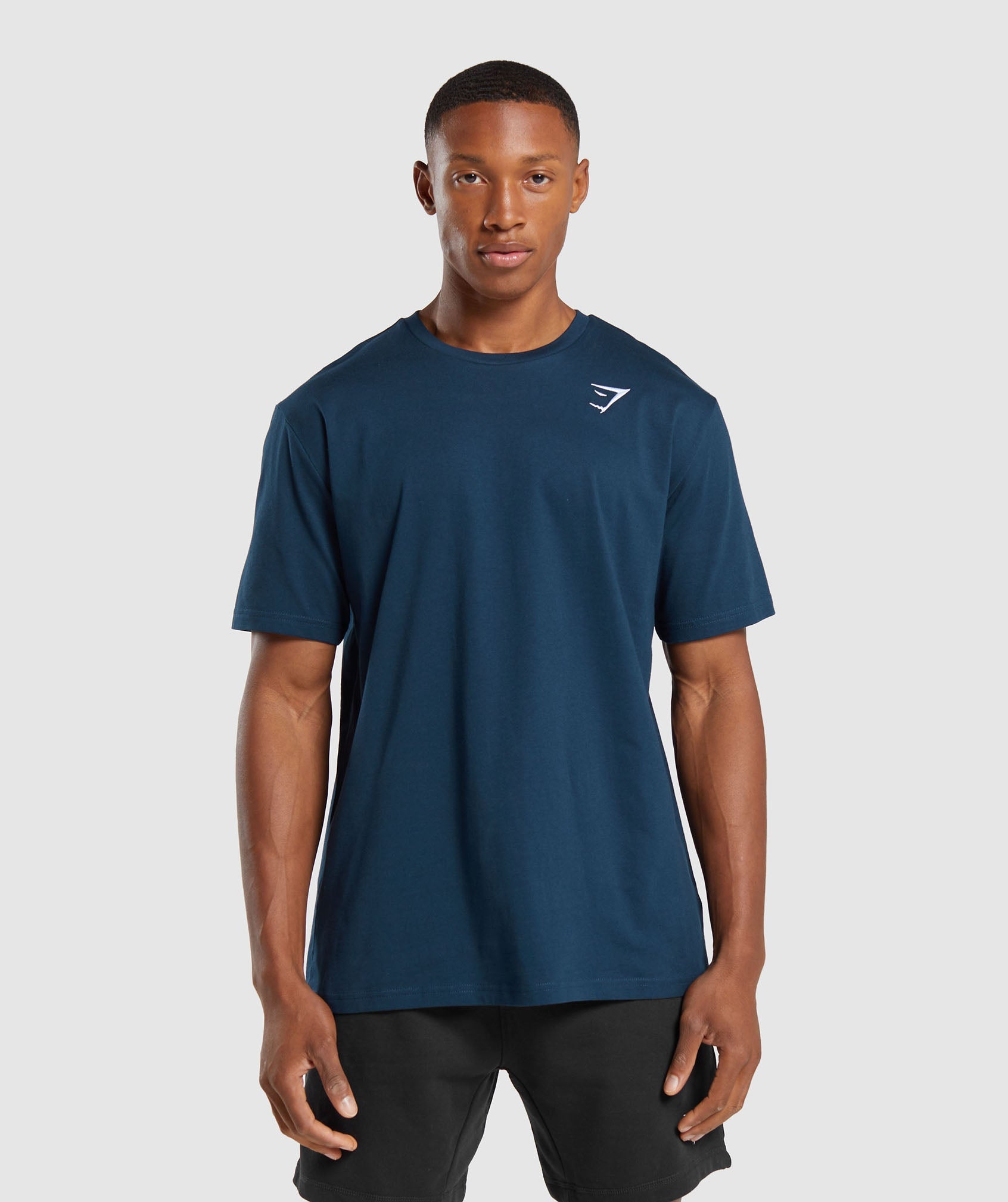 Short Sleeve Workout Shirts for Men in Blue