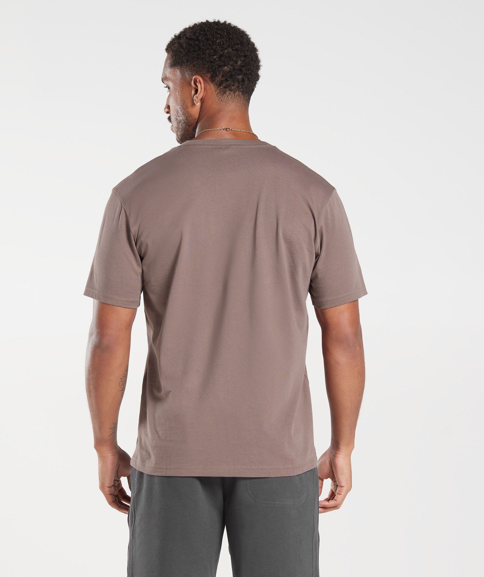 Crest T-Shirt in Truffle Brown - view 2