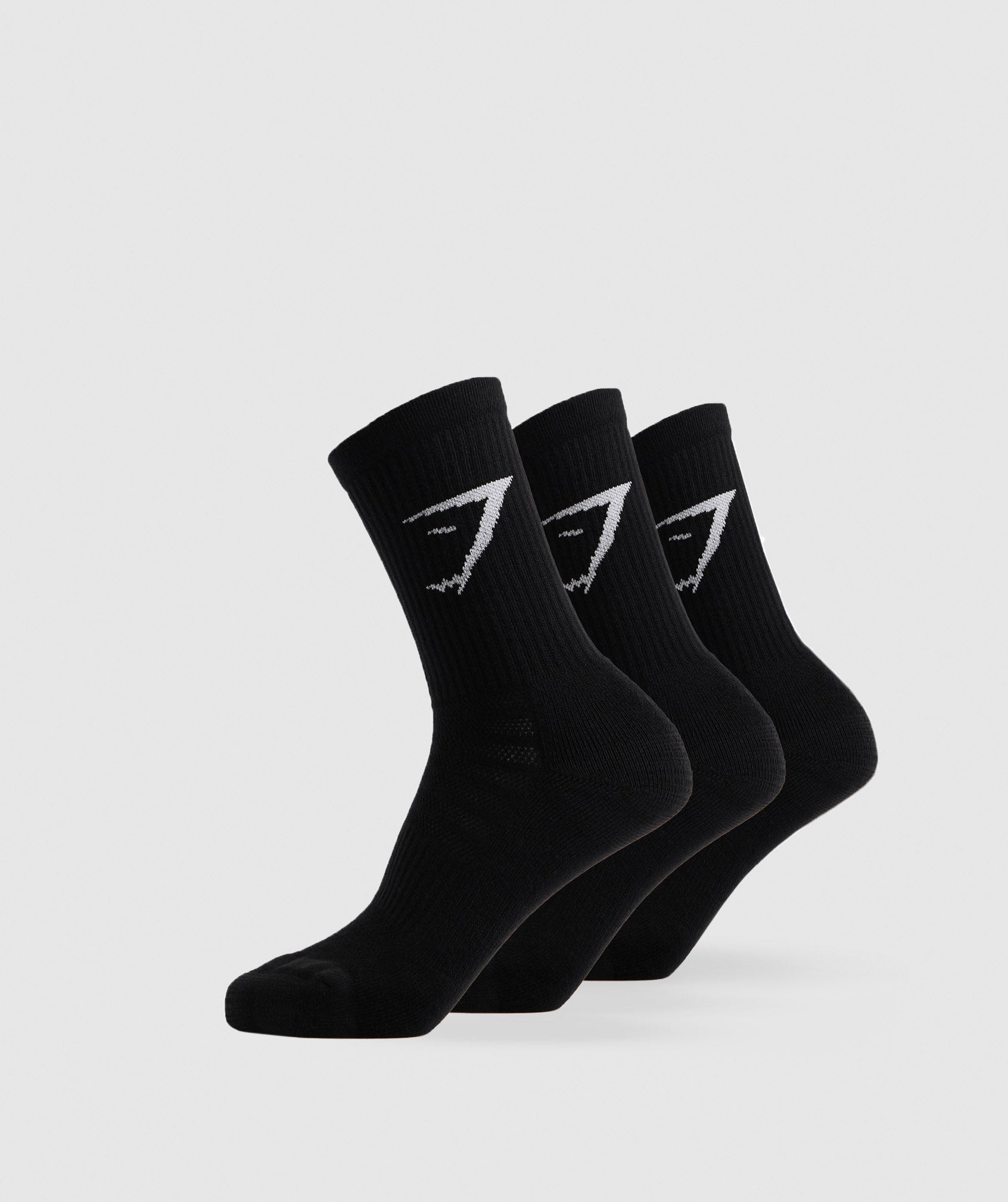 Crew Socks 3pk in Black