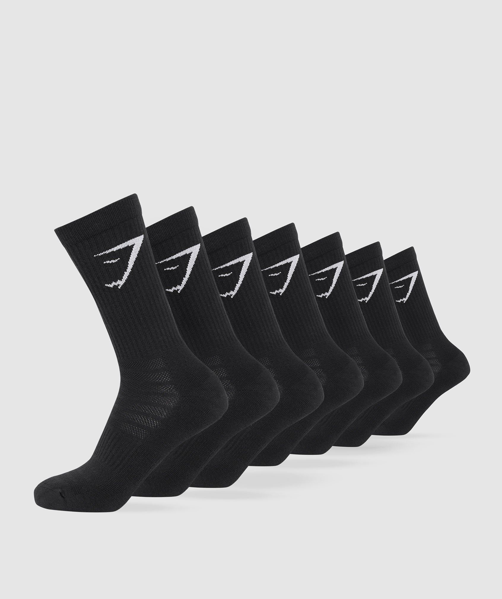 Gymshark Crew Socks 7pk - Black | Gymshark