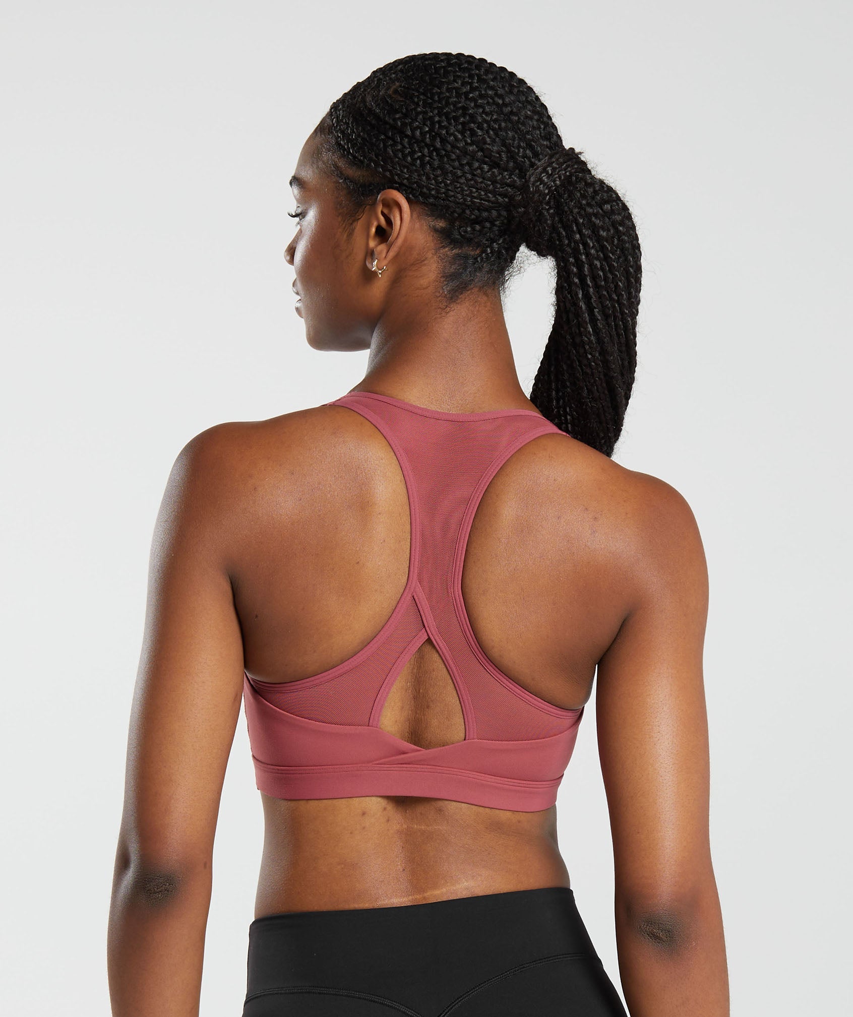 Gymshark Ruched Sports Bra - Plum Brown