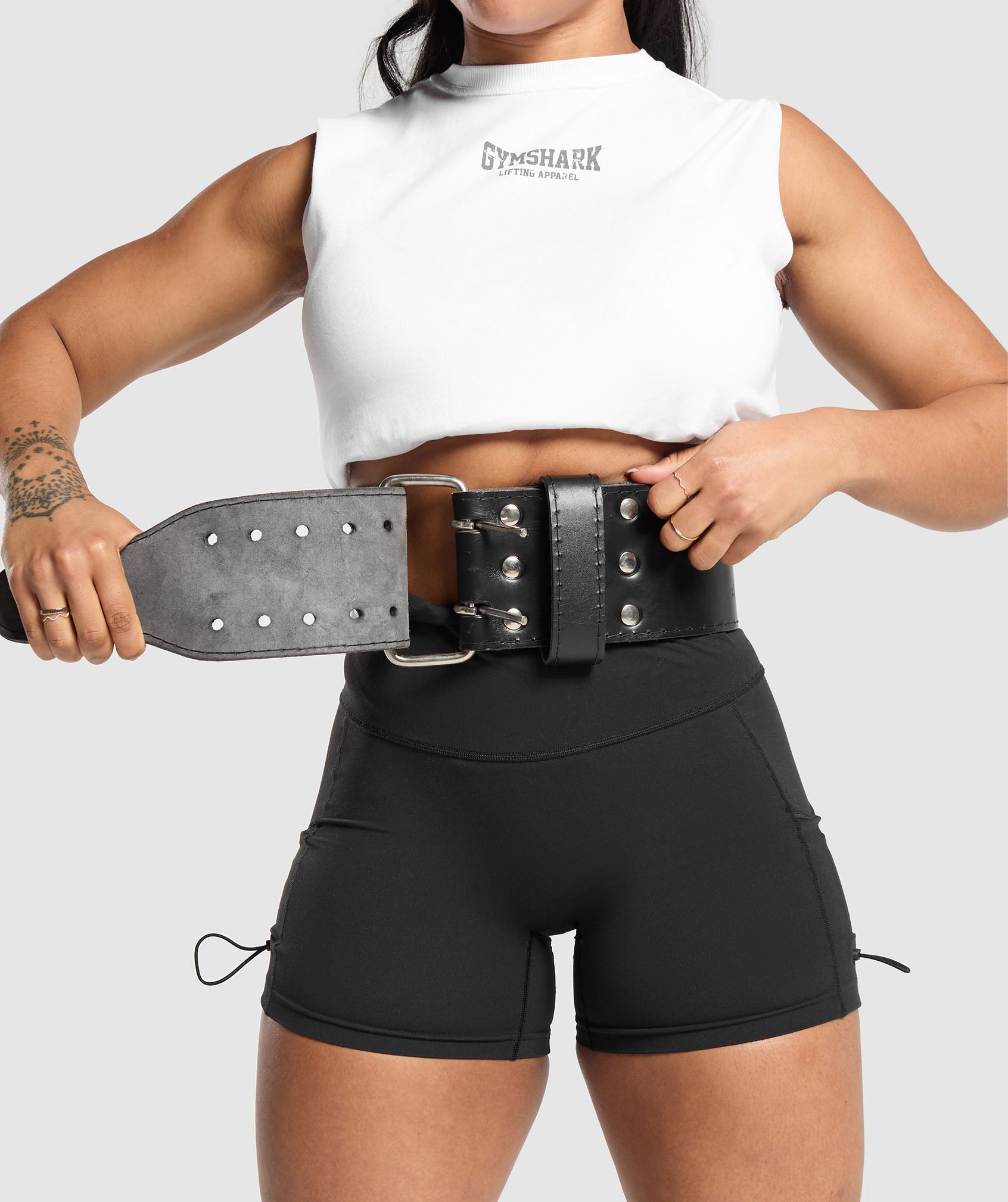 Double Prong Lifting Belt in Black - view 1