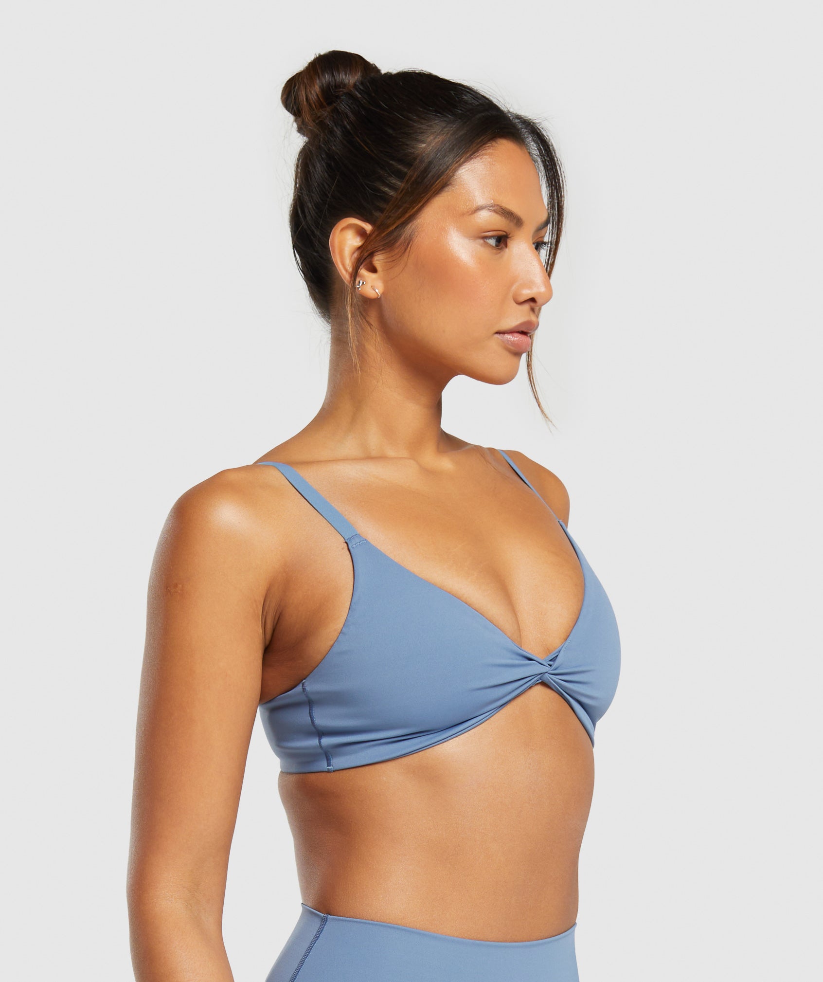 Elevate Twist Front Bralette in Faded Blue - view 3