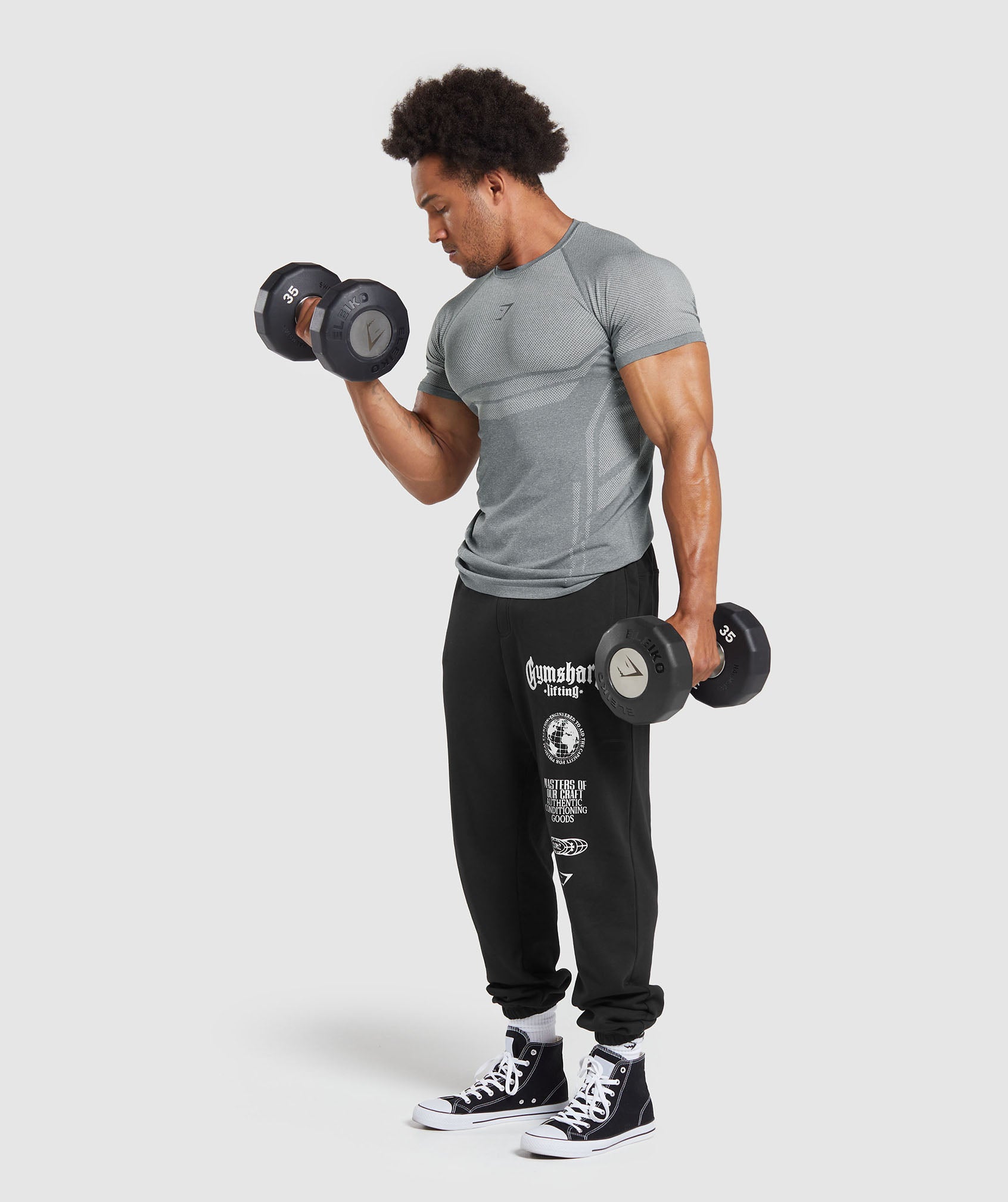 Elite Seamless T-Shirt in Pitch Grey/Light Grey - view 4