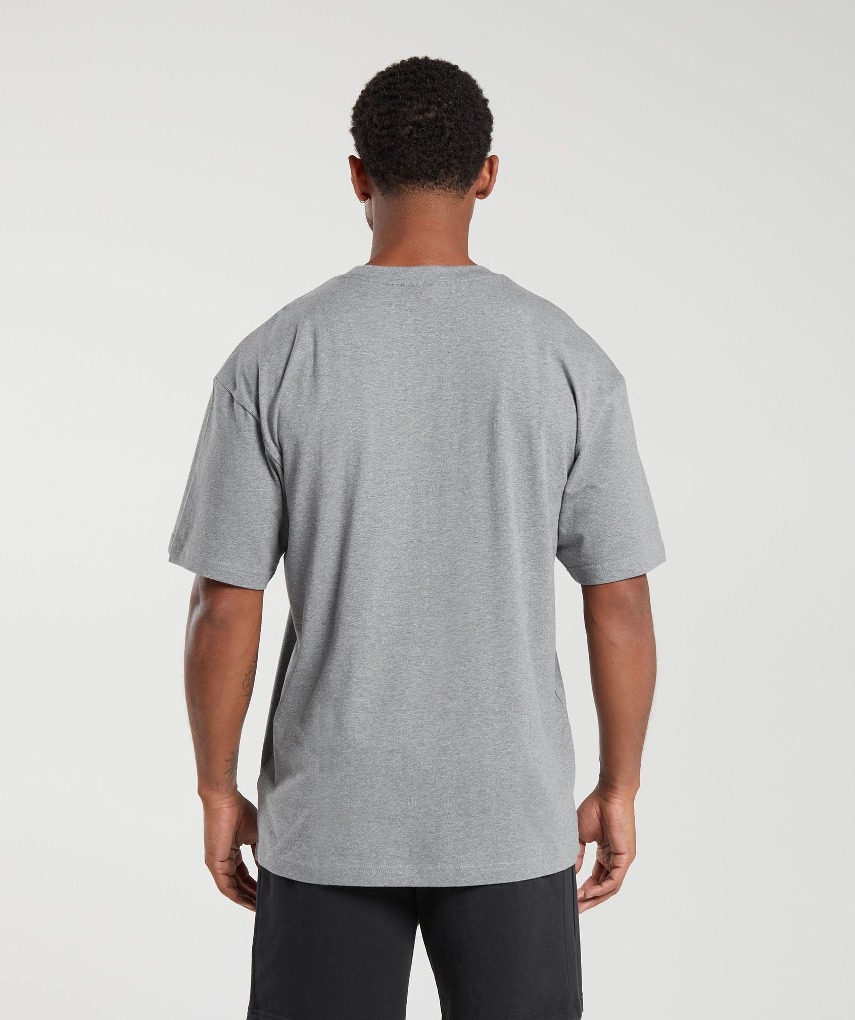 Essential Oversized T-Shirt in Charcoal Grey Marl - view 2
