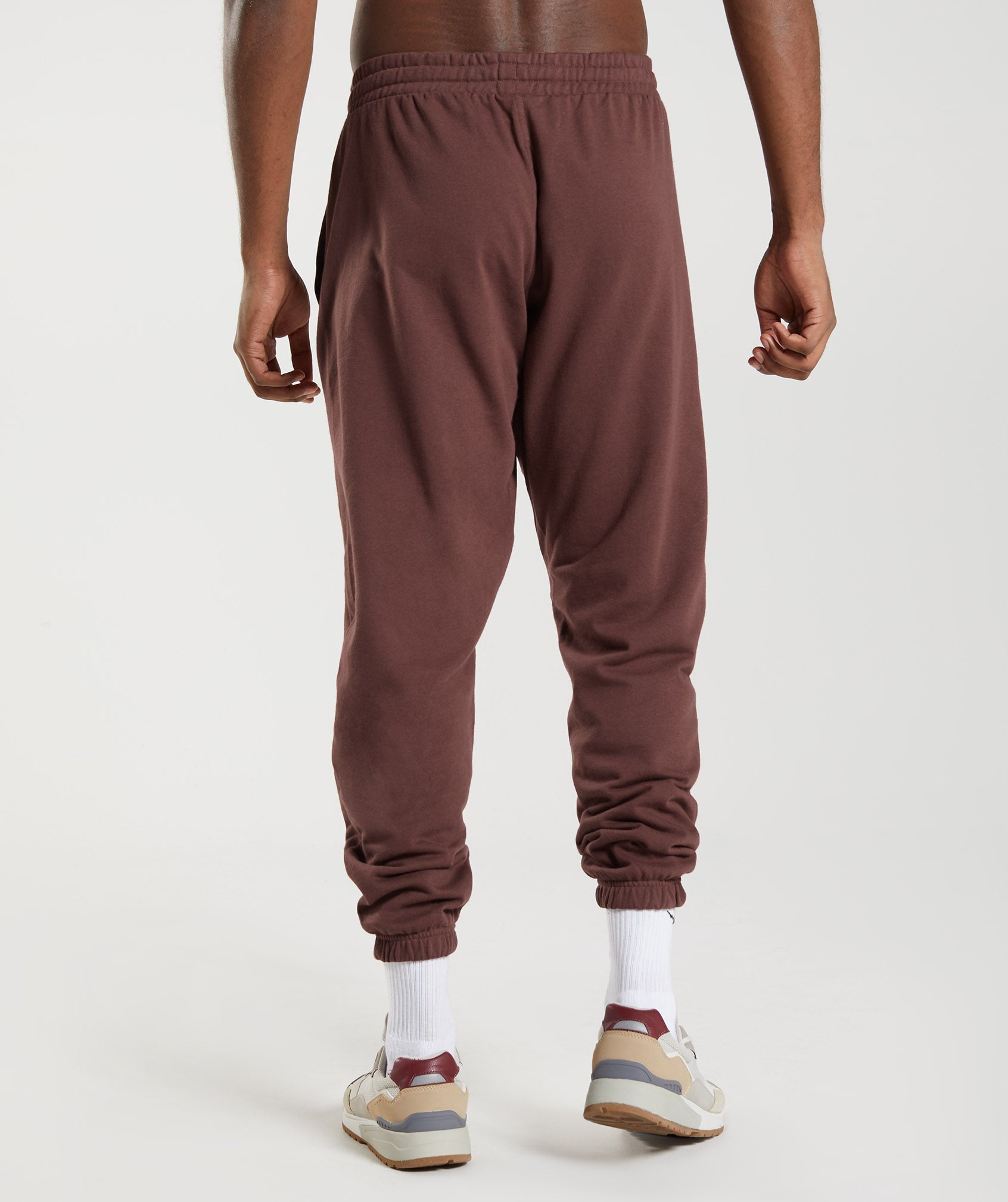 Essential Oversized Joggers in Cherry Brown - view 2