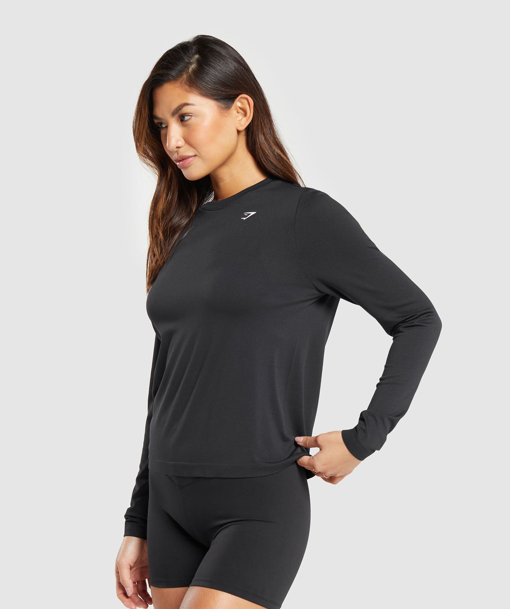 Everyday Seamless Long Sleeve Top in Black - view 6