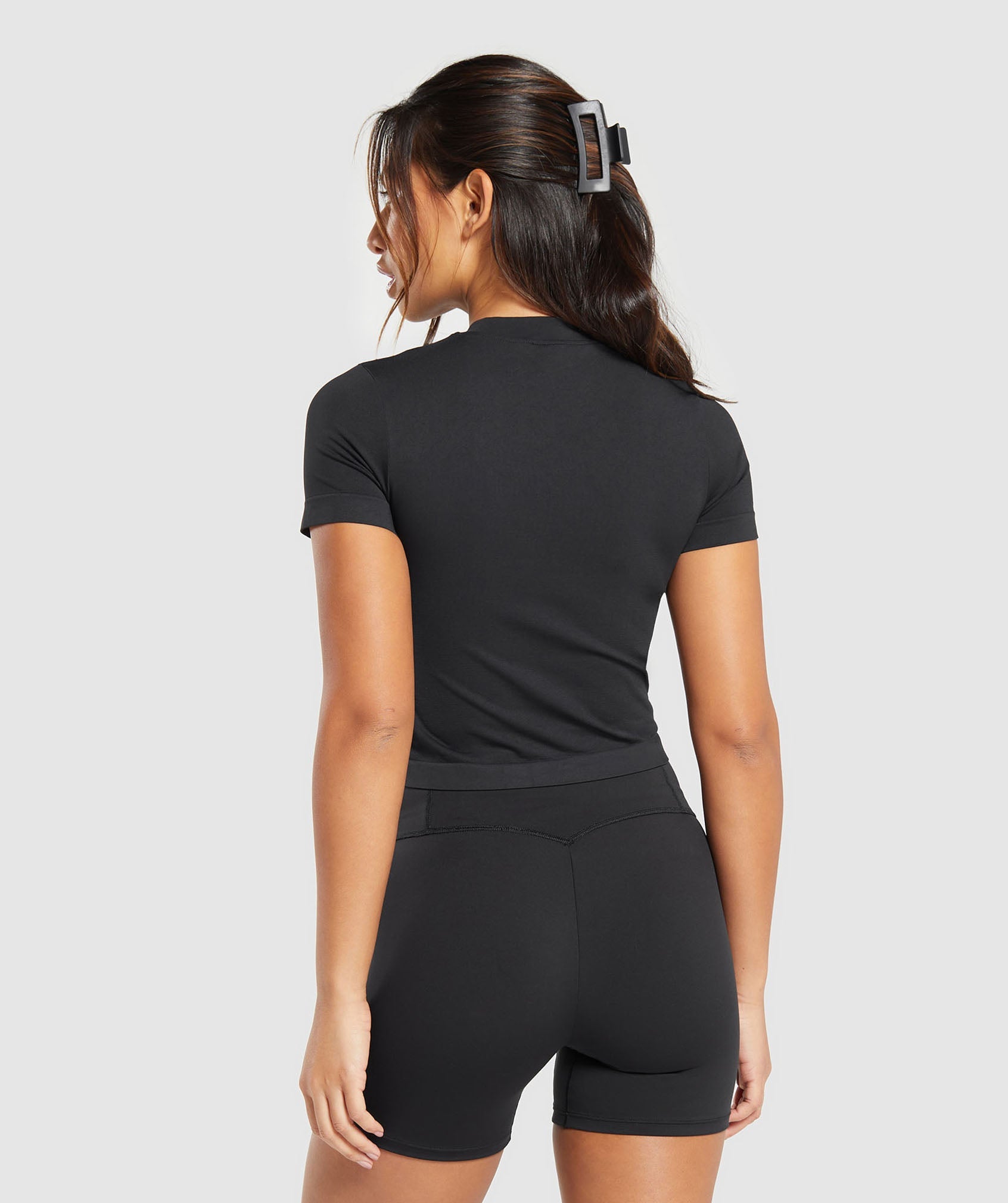 Everyday Seamless Tight Fit Tee in Black - view 2