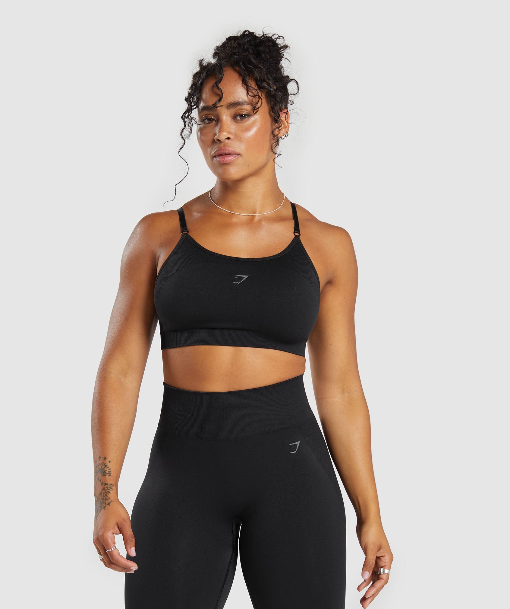 Flex Strappy Sports Bra in Black - view 1