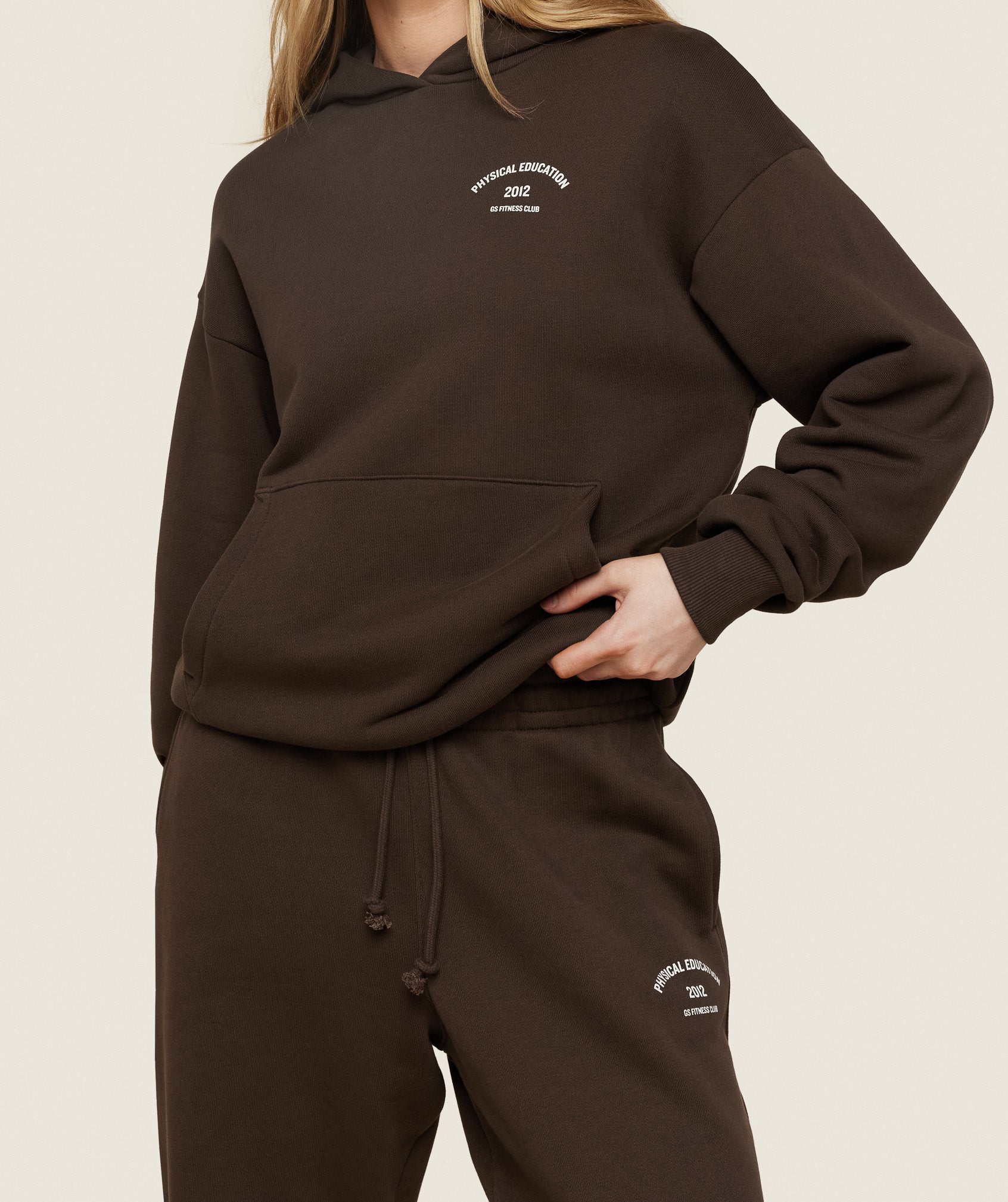 Phys Ed Graphic Hoodie in Archive Brown - view 4