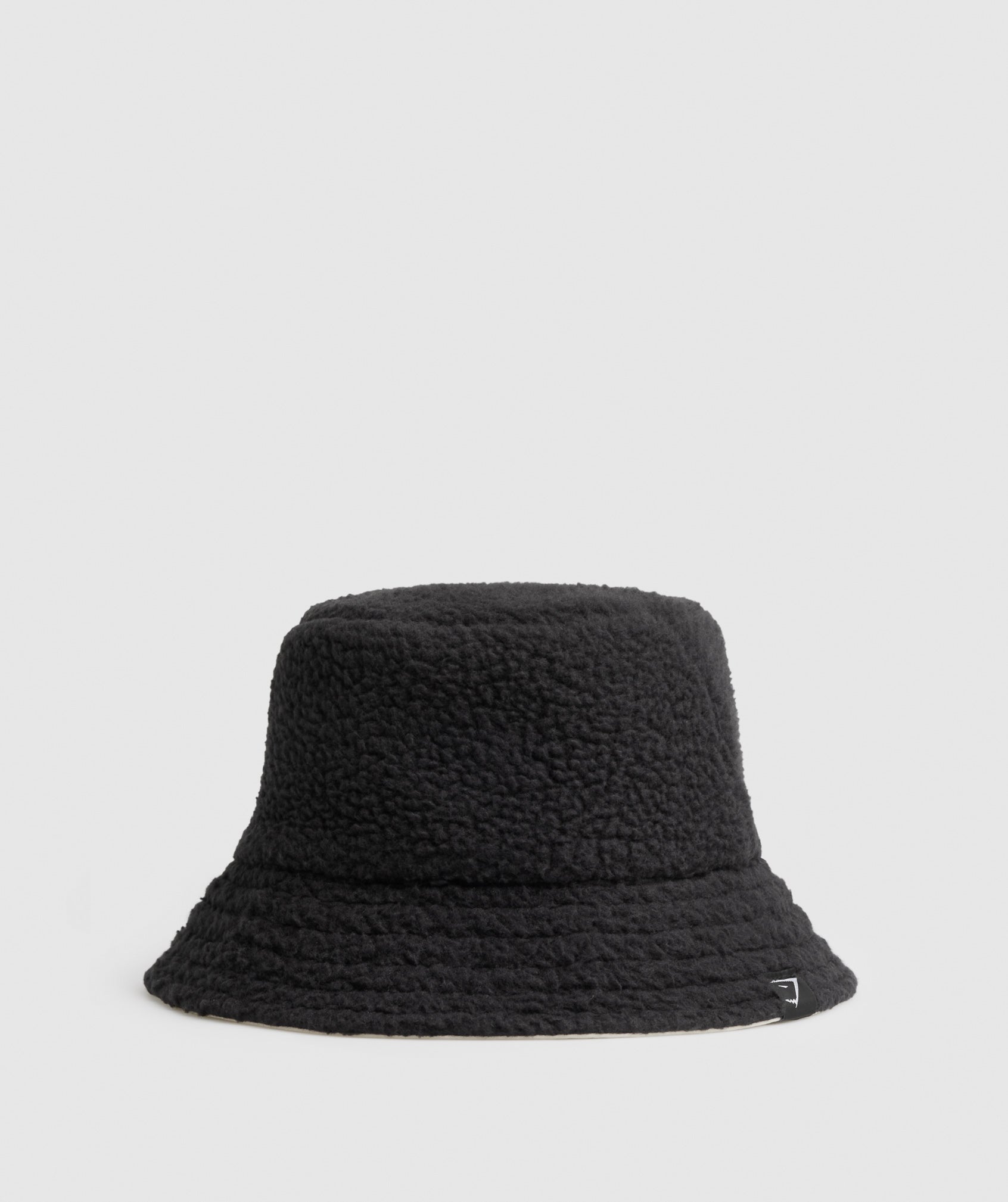 Fleece Reversible Bucket Hat in Black/ Pebble Grey - view 3