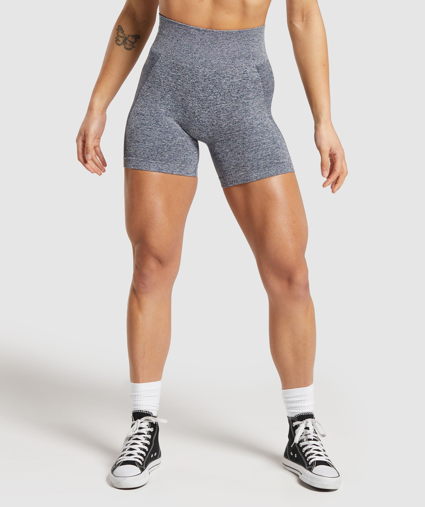 Gymshark Gymshark Flex High Waisted Leggings - Charcoal Marl on Marmalade