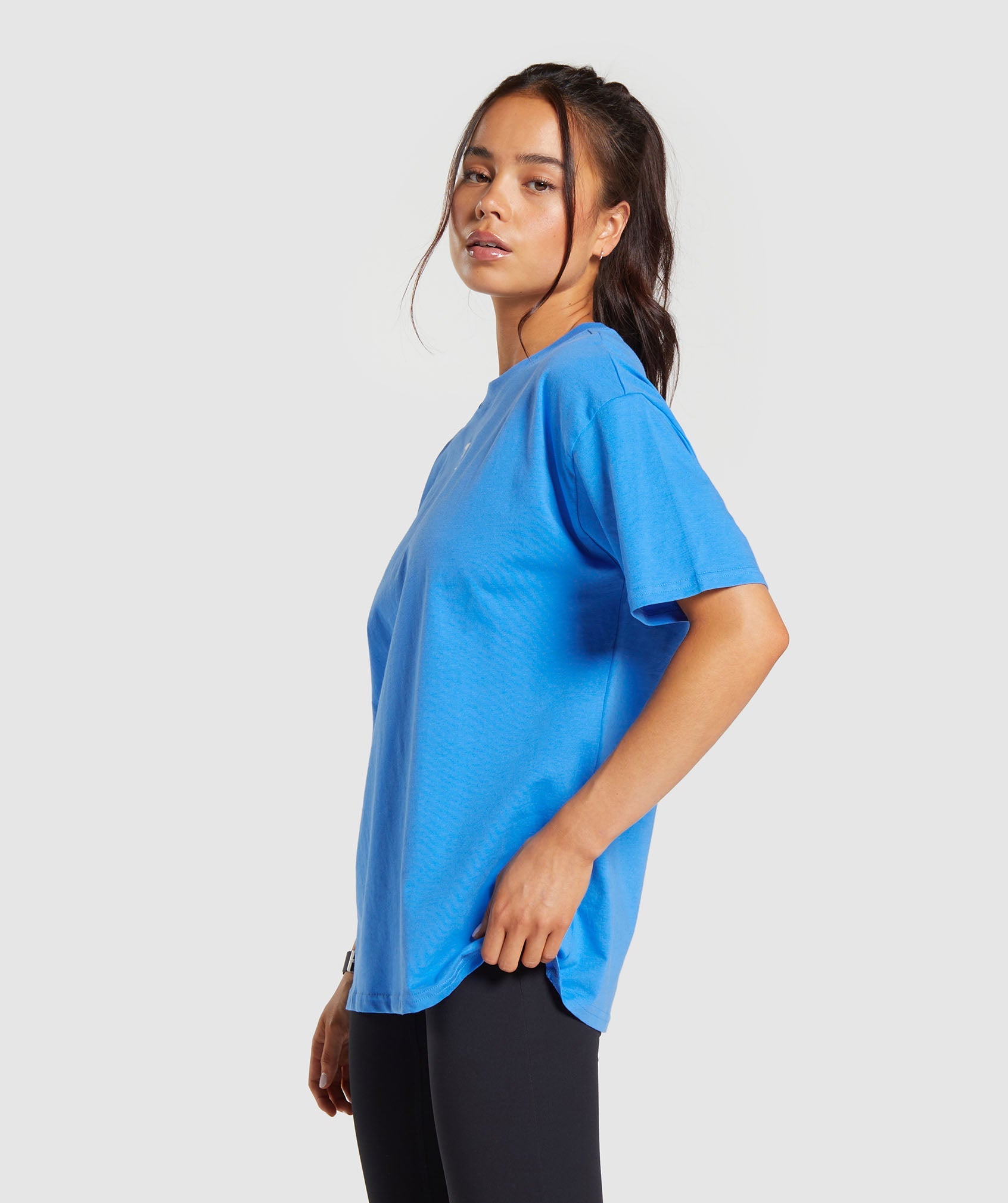 Fraction Oversized T-Shirt in Lats Blue - view 3