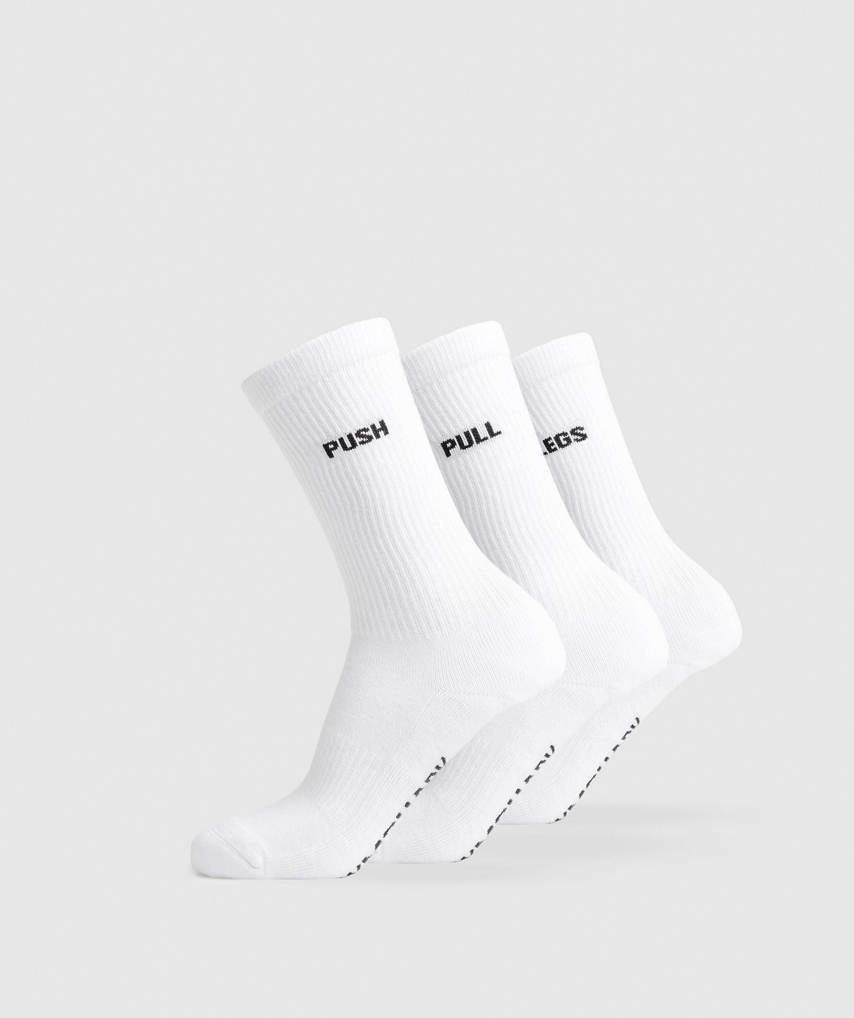 Gymshark GFX Crew Socks 3pk - White | Gymshark