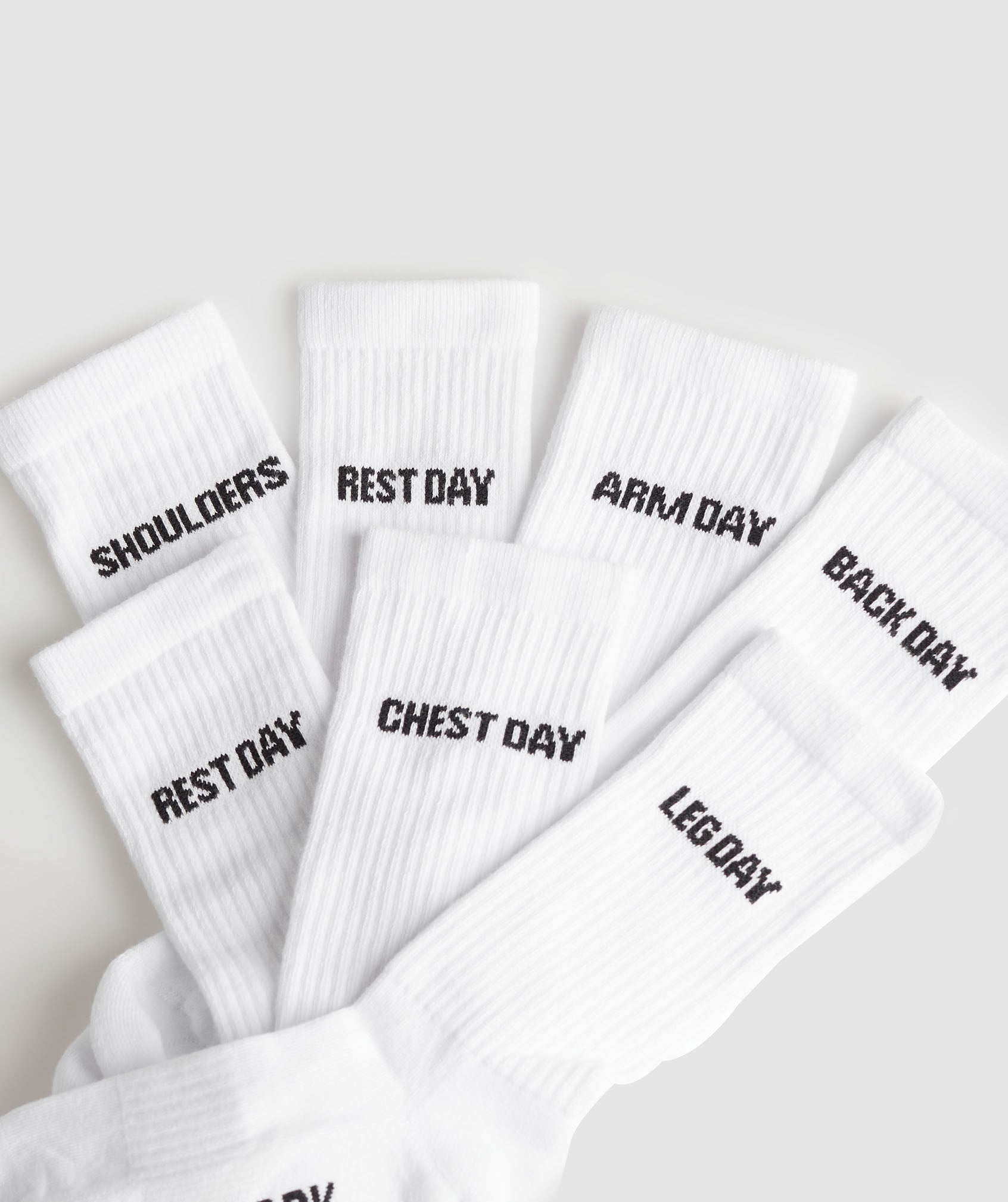 GFX Crew Socks 7PK in White - view 2