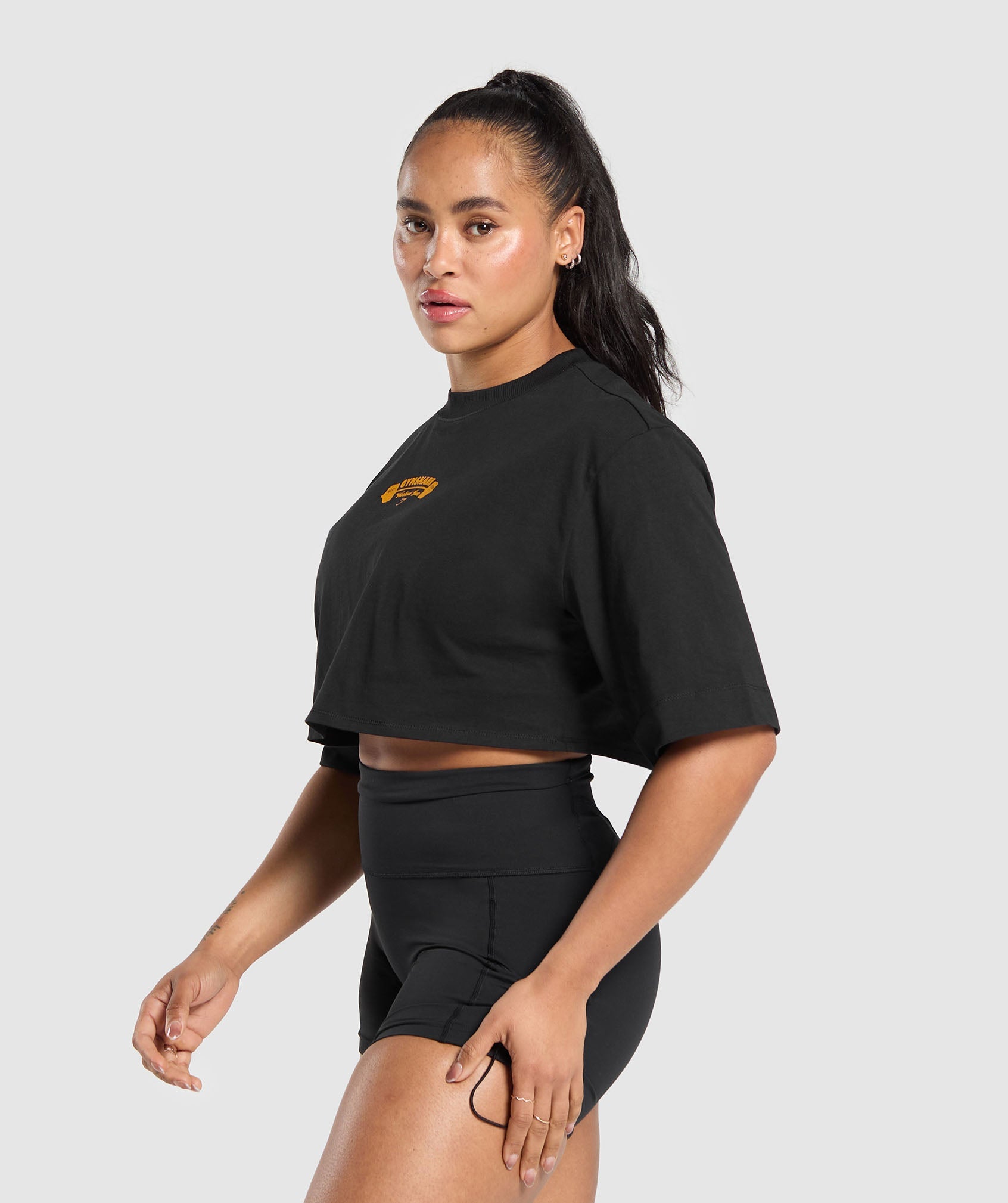 Workout Gear Crop Top in Black - view 3