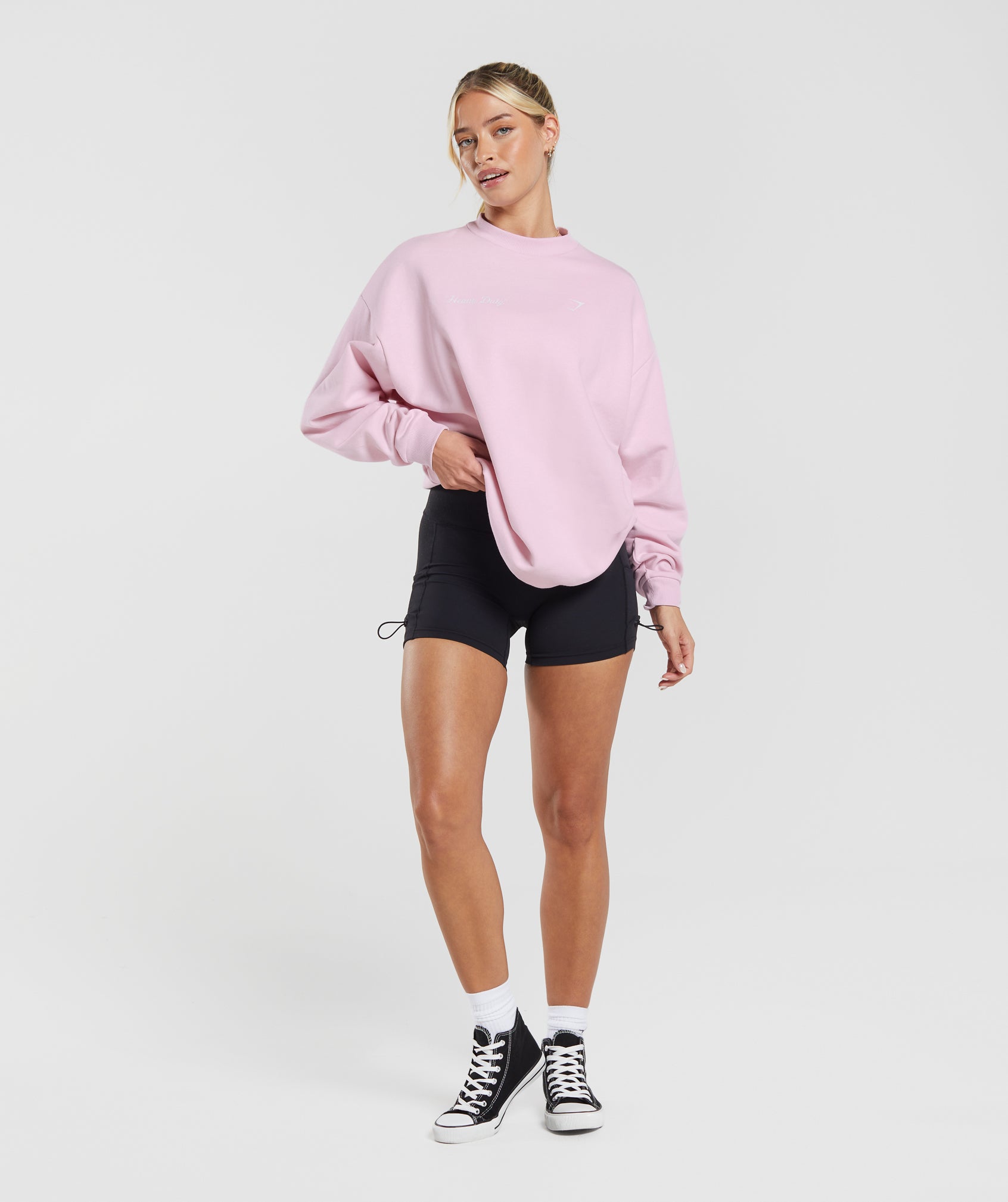 Heavy Duty Oversized Sweatshirt in Lemonade Pink - view 4