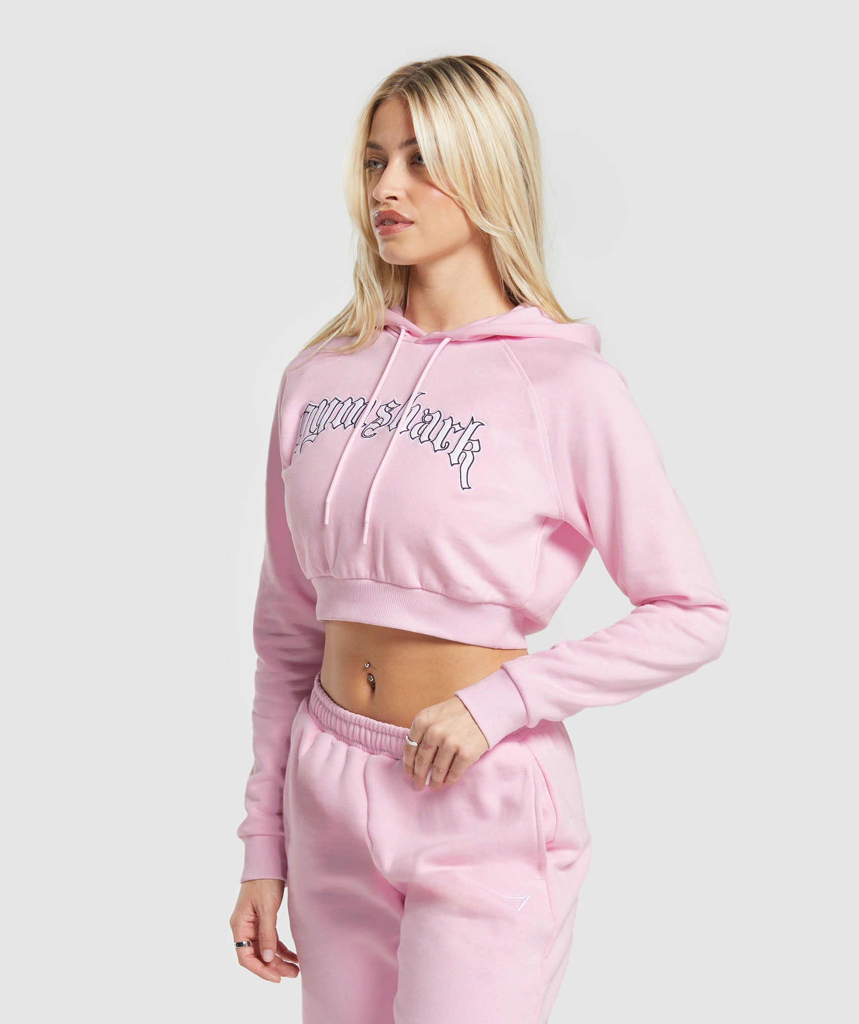 Heavy Flex Cropped Hoodie in Dolly Pink - view 3