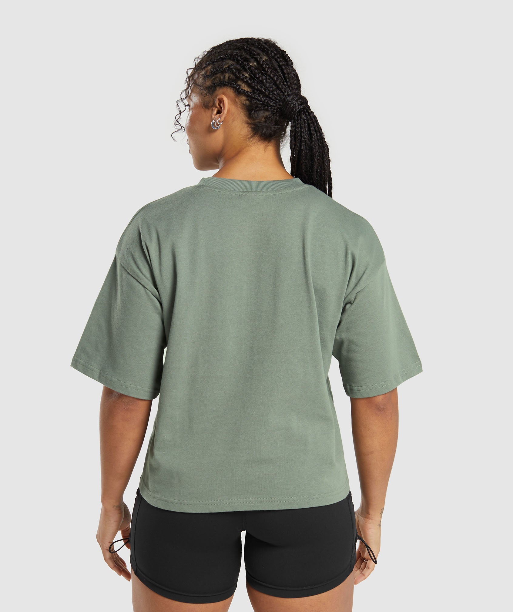 Heavyweight Cotton T-Shirt in Unit Green - view 2