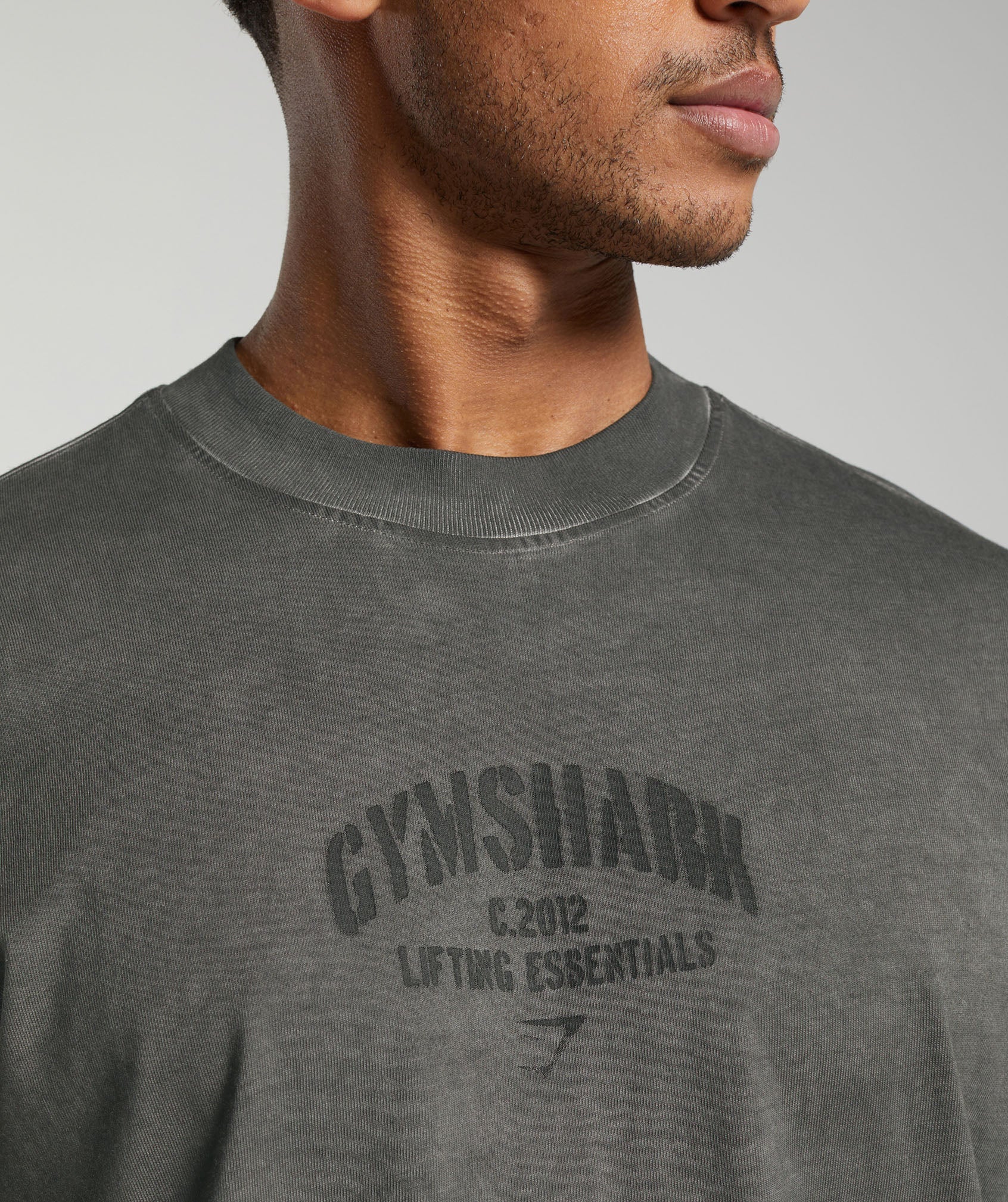 Heavyweight Washed T-Shirt in Black - view 5