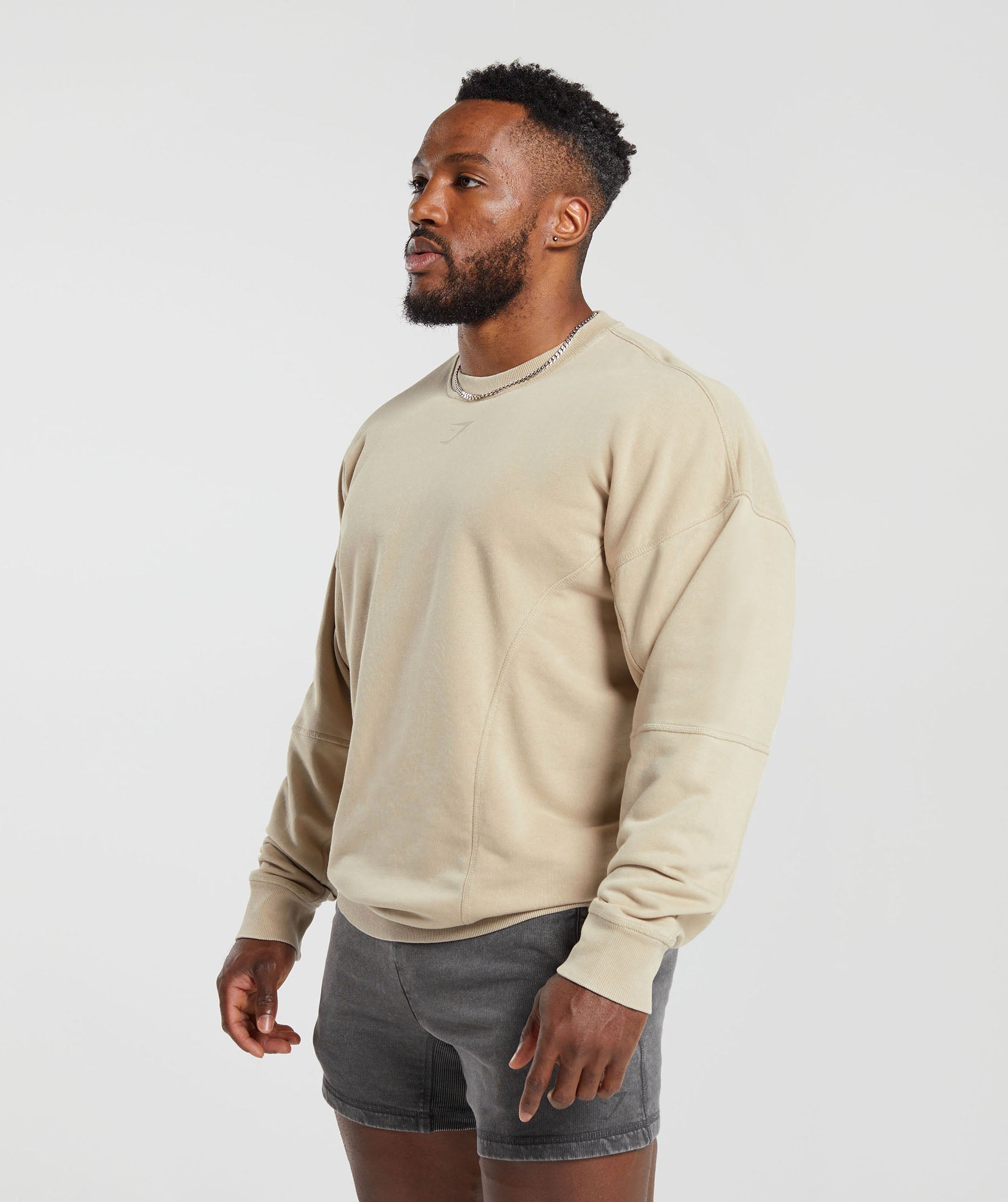 Heritage Washed Crew in Desert Beige - view 3