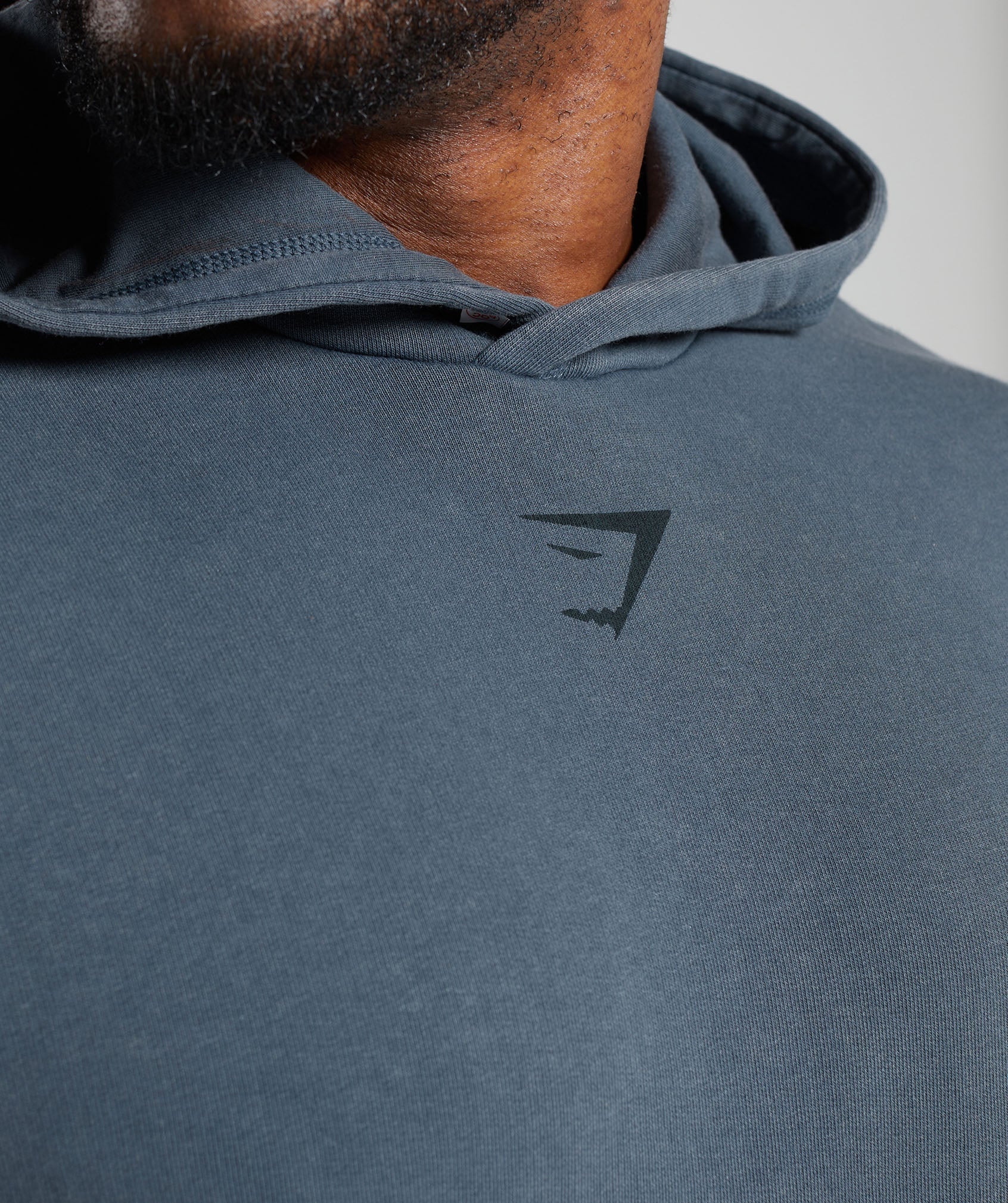 Heritage Washed Hoodie in Titanium Blue - view 7