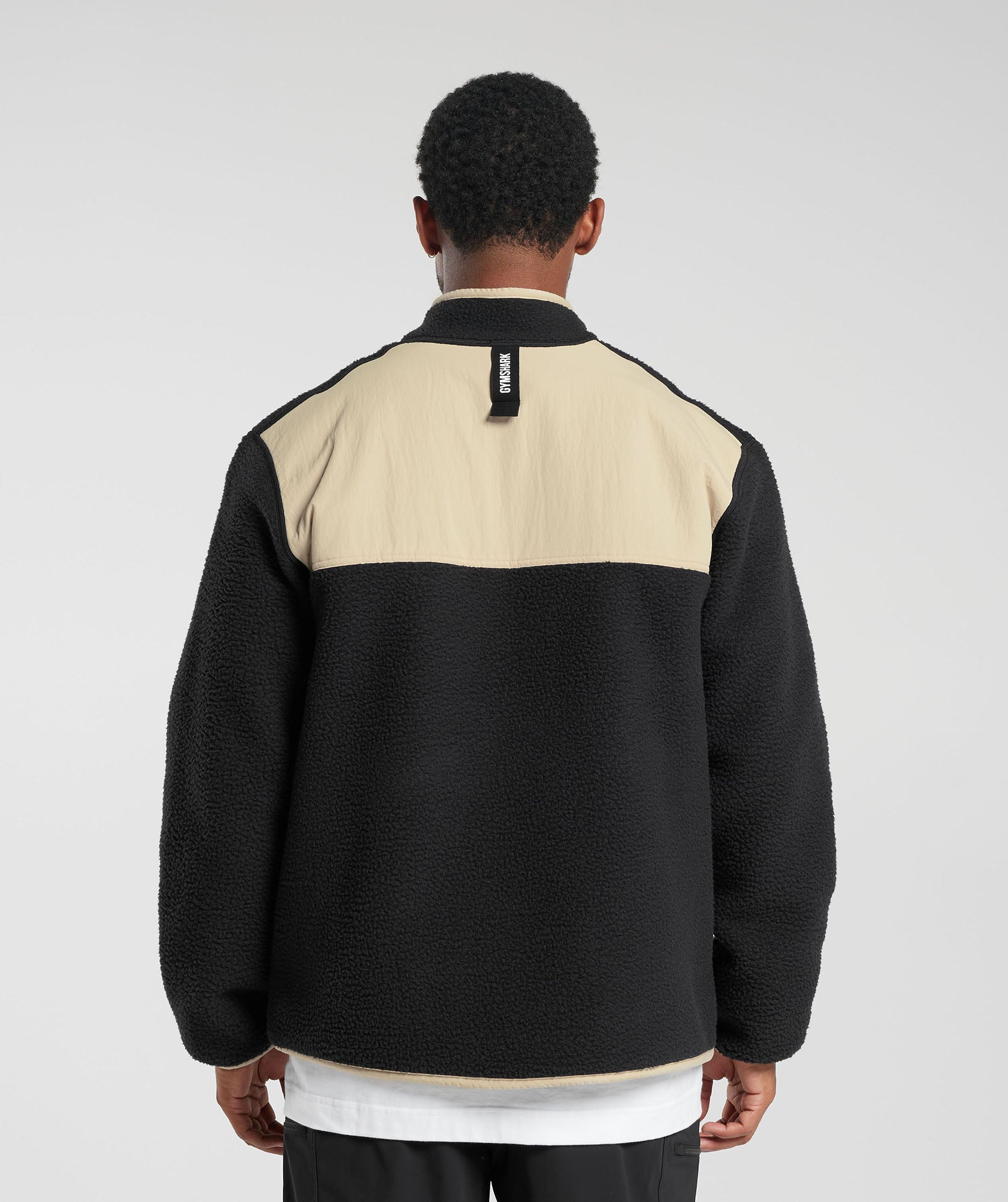 Holt M Textured Fleece in Black/Desert Beige - view 2