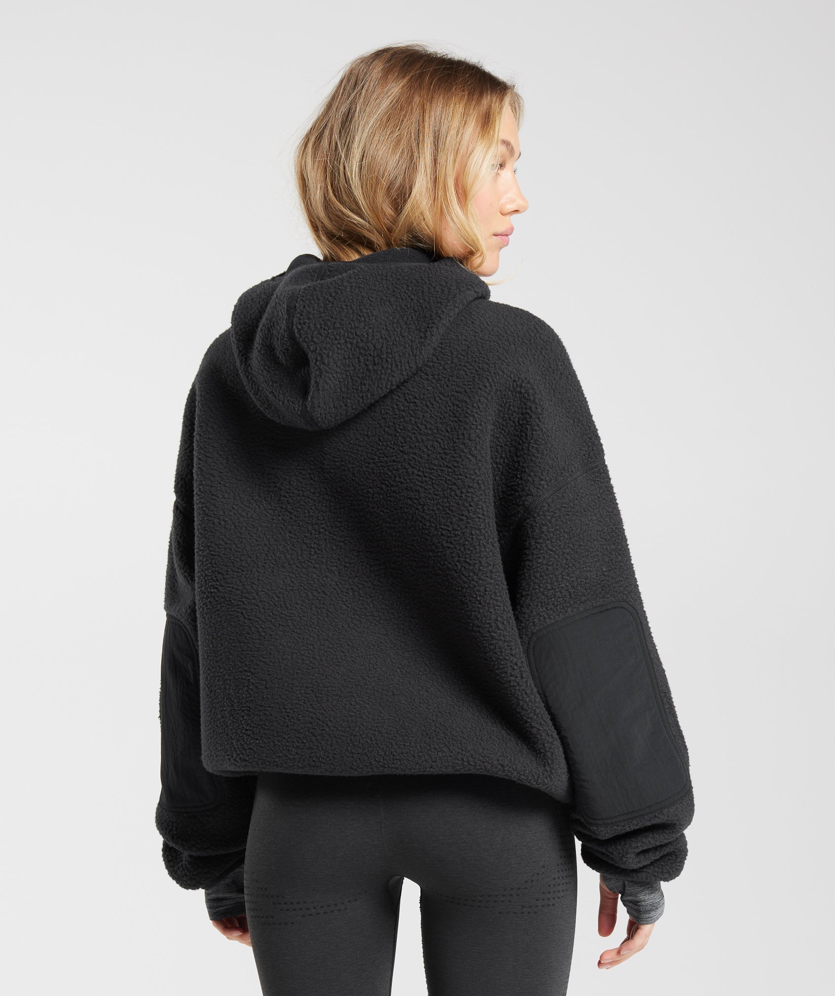 Holt Textured Fleece in Black - view 2