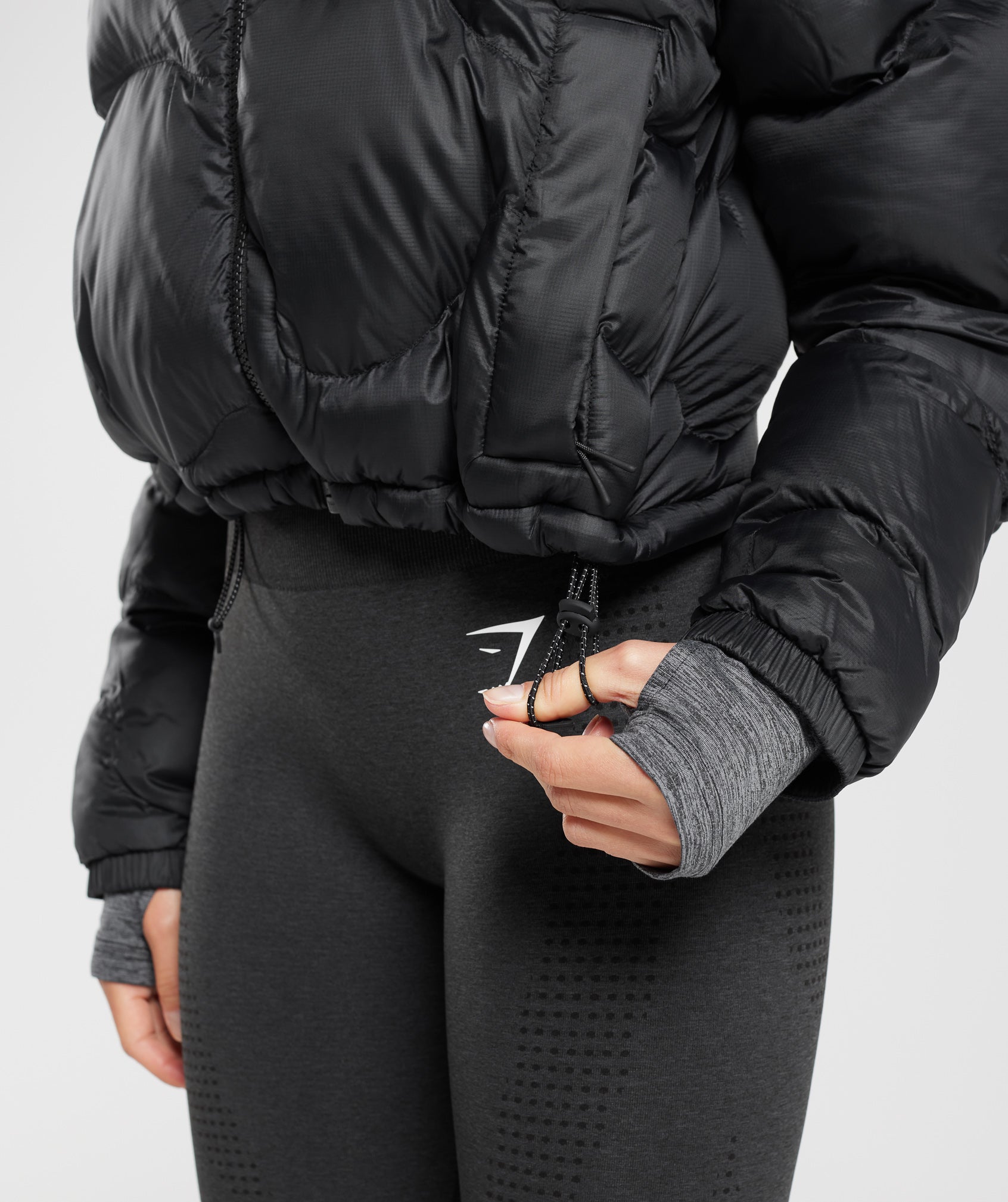 Hull Midi Puffer Jacket in Black - view 6