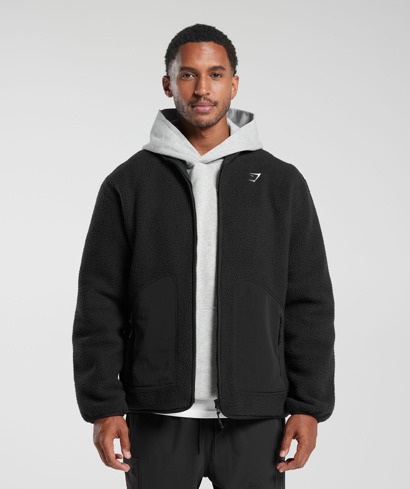 Holt M Textured Fleece in Black