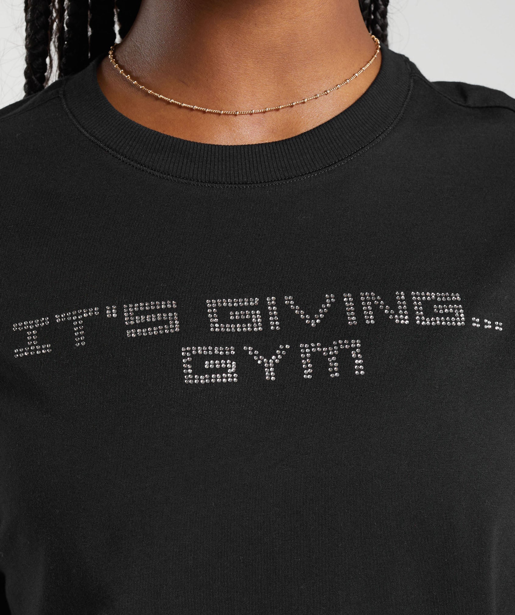 Its Giving Gym Long Sleeve Top in Black - view 5