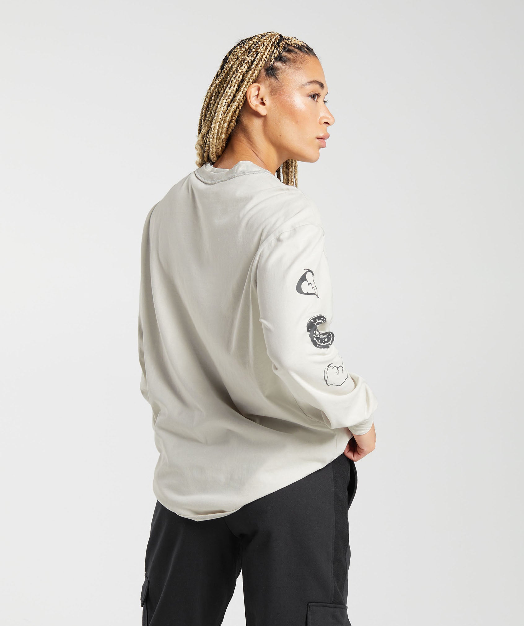 Legacy Washed Long Sleeve Top in Metal Grey/Acid Wash - view 2