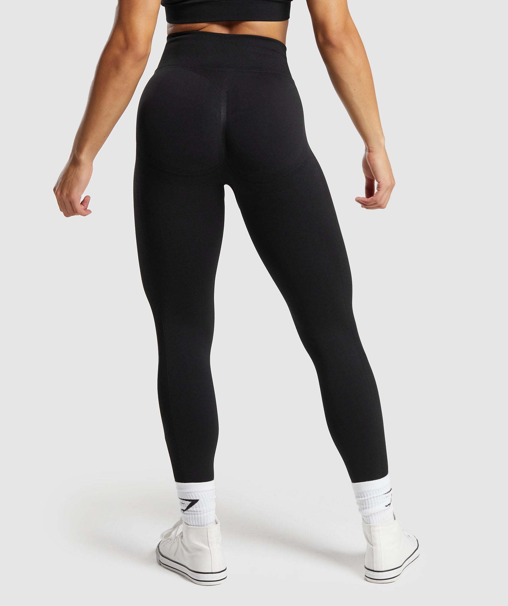 Lift Contour Seamless Leggings in Black/Black Marl - view 6