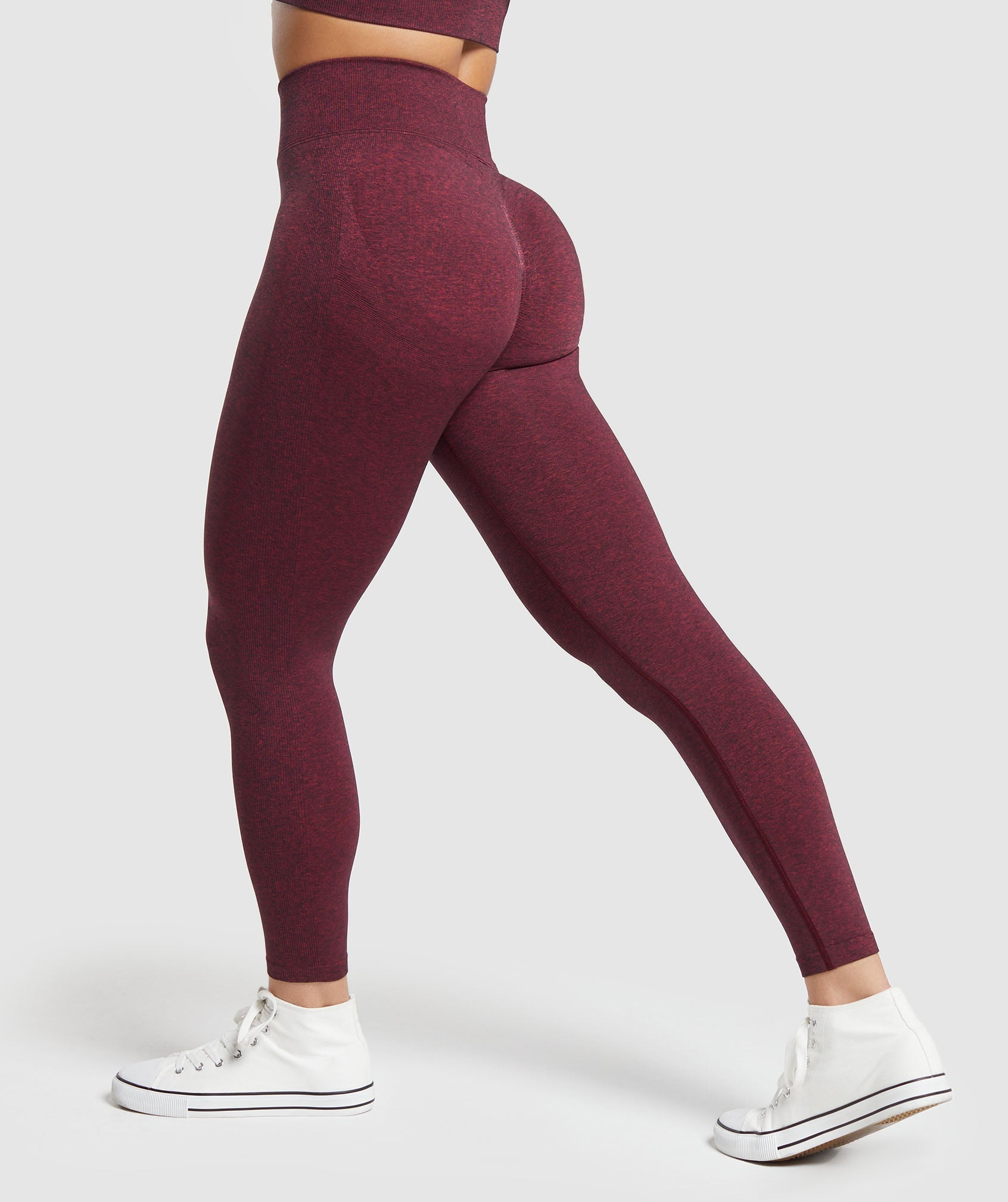 Lift Contour Seamless Leggings in Vintage Pink/Black Marl - view 4