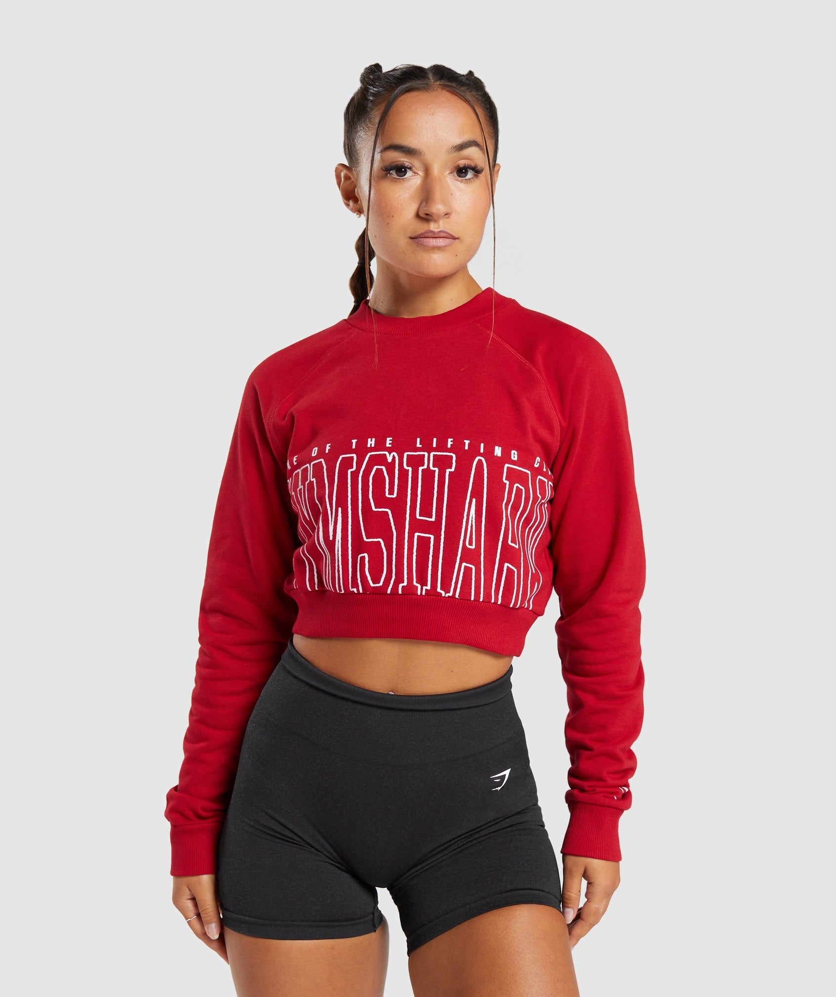 Lifting Graphic Cropped Sweatshirt