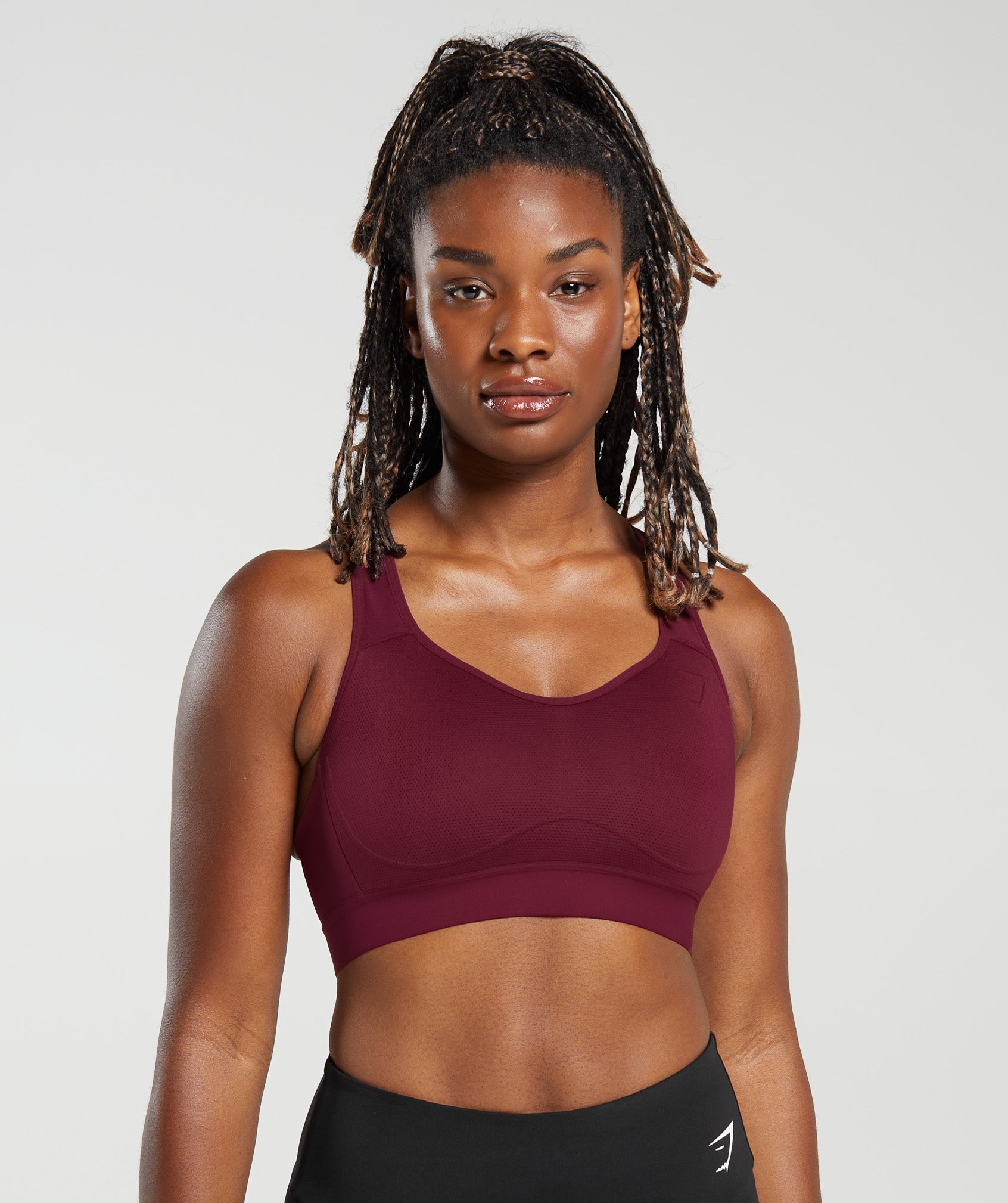 Gymshark Retro Club Sports Bra - Black/Camo Brown