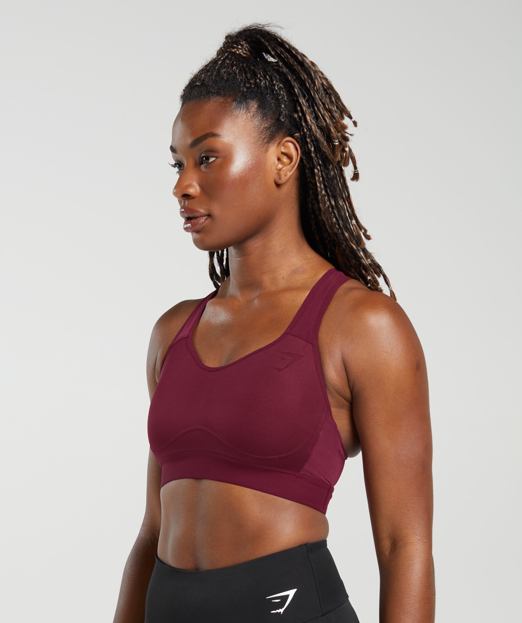 Lightweight High Support Sports Bra in Plum Pink - view 3