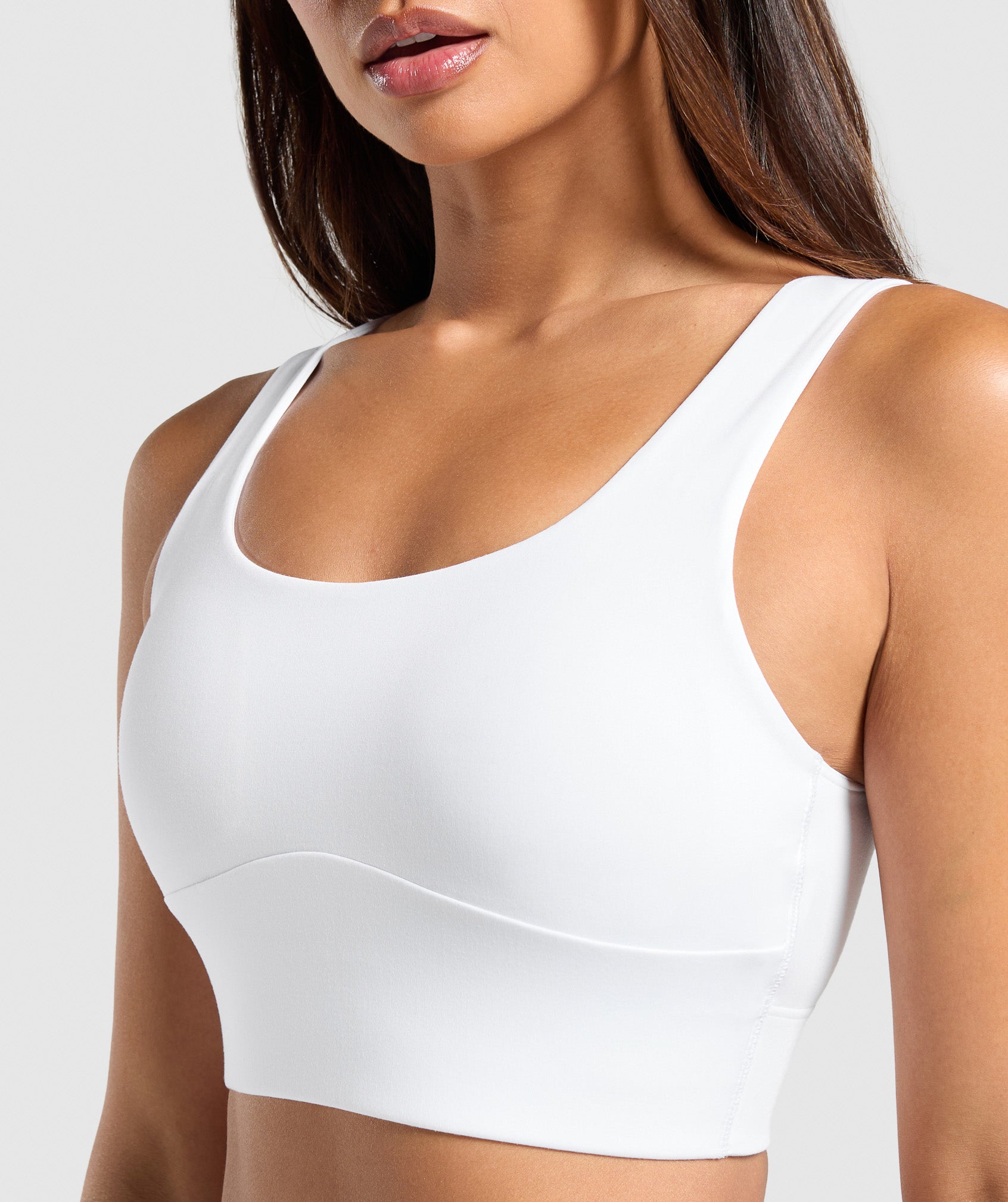 Longline Sports Bra in White - view 5