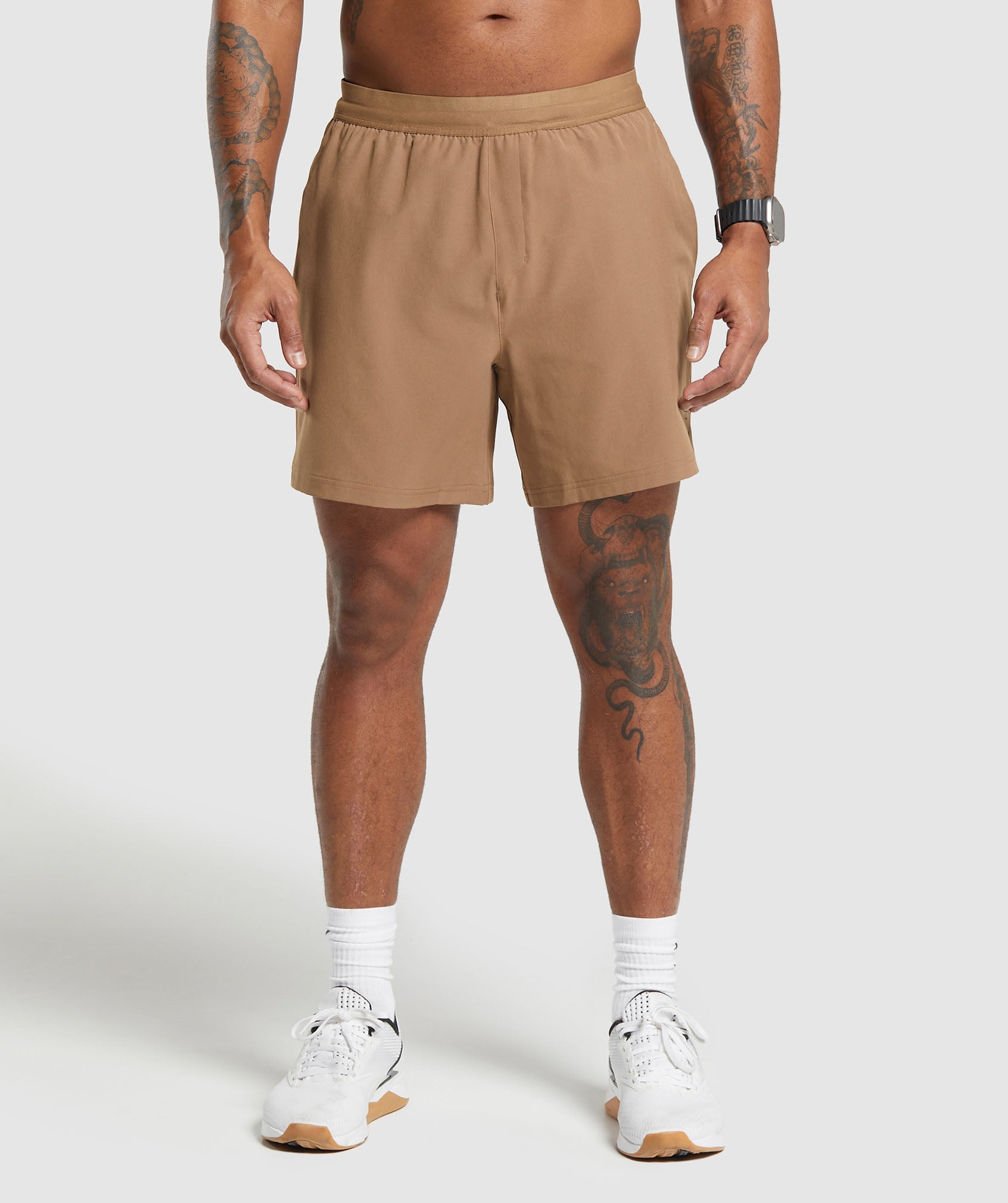 Land to Water 6" Shorts in Caramel Brown