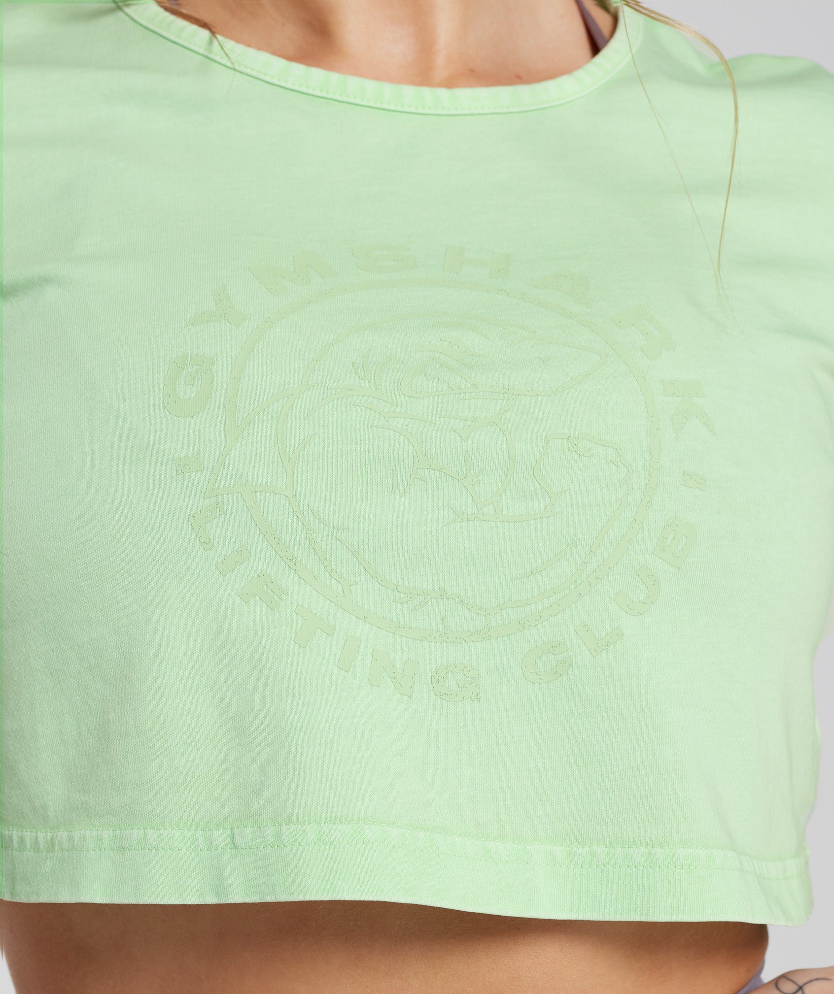 Legacy Crop Top in Fresh Mint Green/Acid Wash - view 5