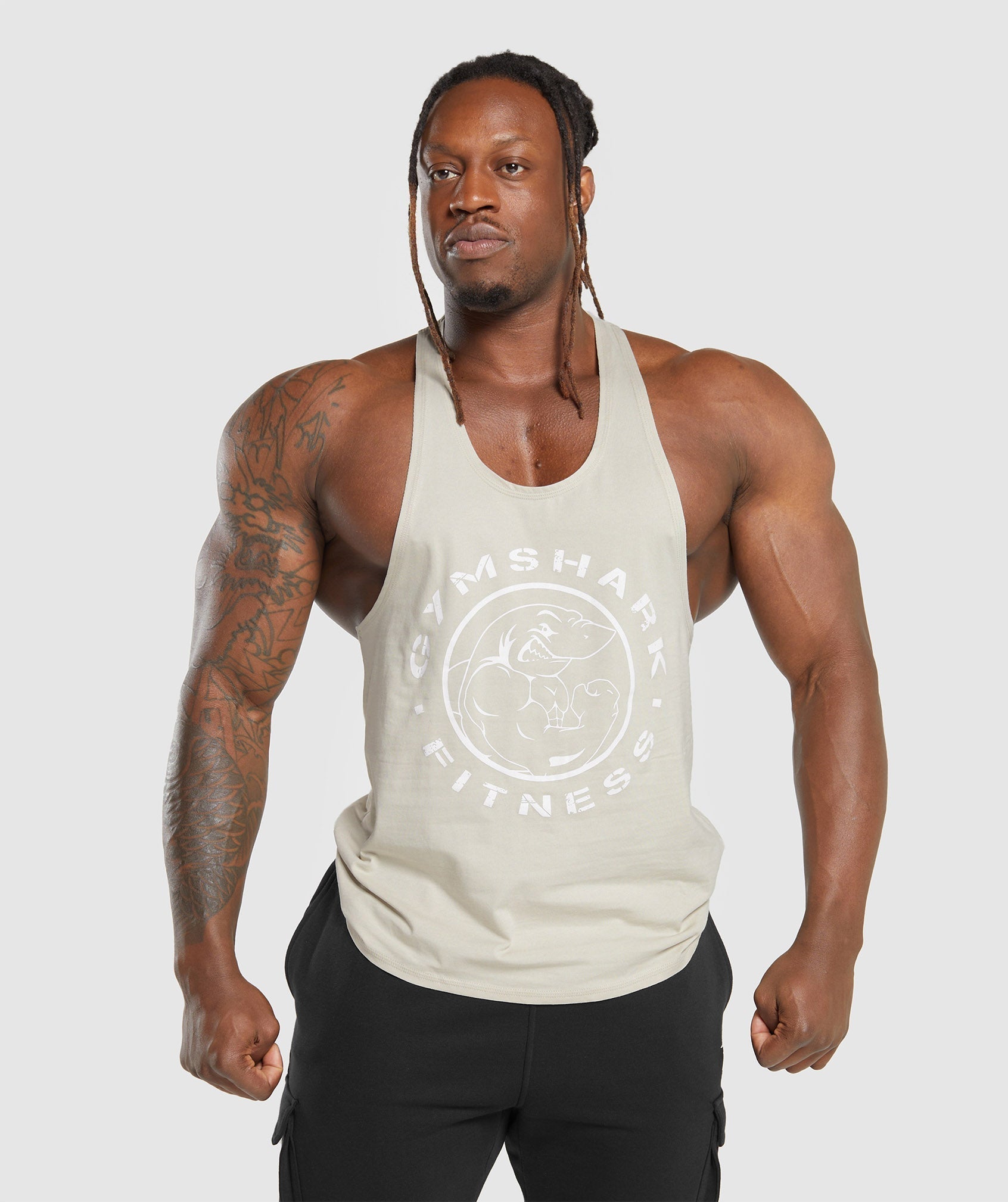 Gymshark Ribbed Tank 3pk - White/Black/Stone Grey Marl