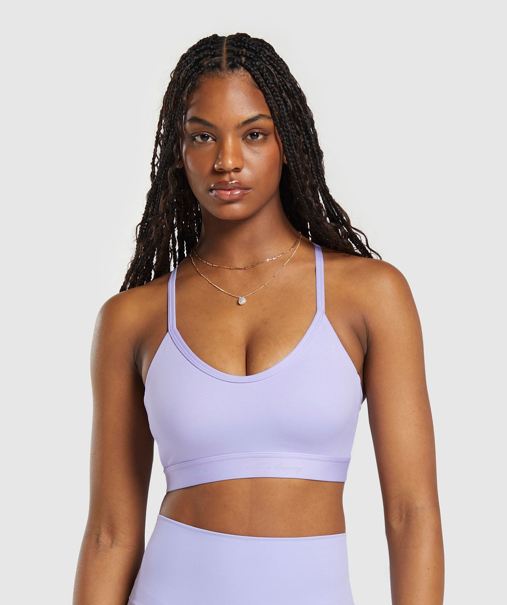 gymshark energy+ seamless sports bra (slate lavender), Women's Fashion,  Activewear on Carousell