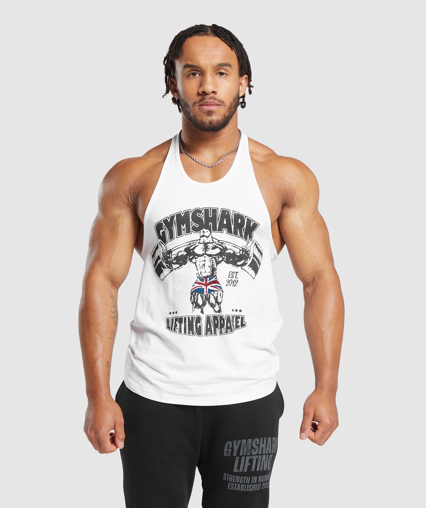 Lifting Apparel Stringer in White - view 1