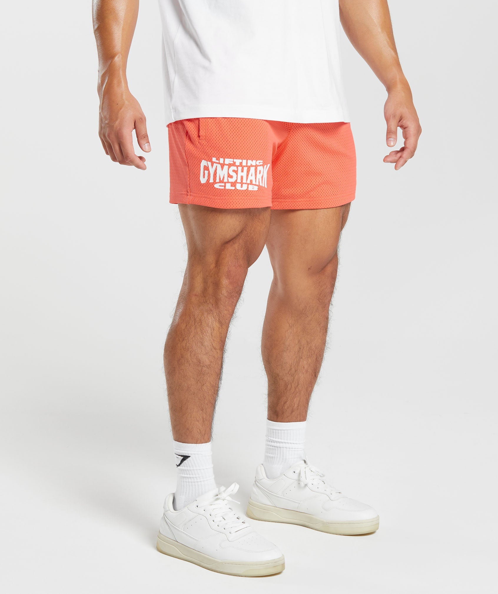 Lifting Club Mesh 5" Shorts in Solstice Orange - view 3