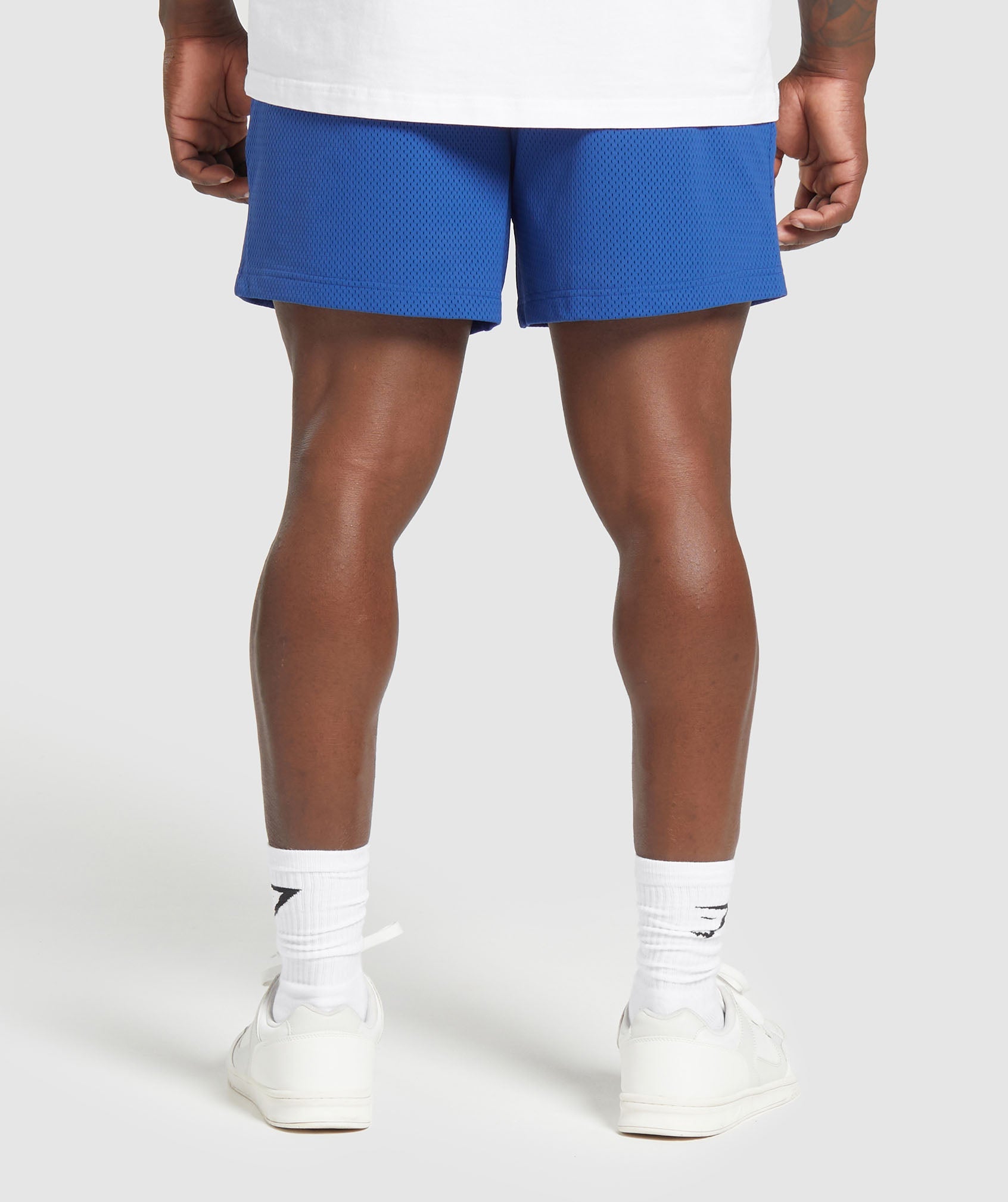 Lifting Mesh 7" Shorts in Wave Blue - view 2