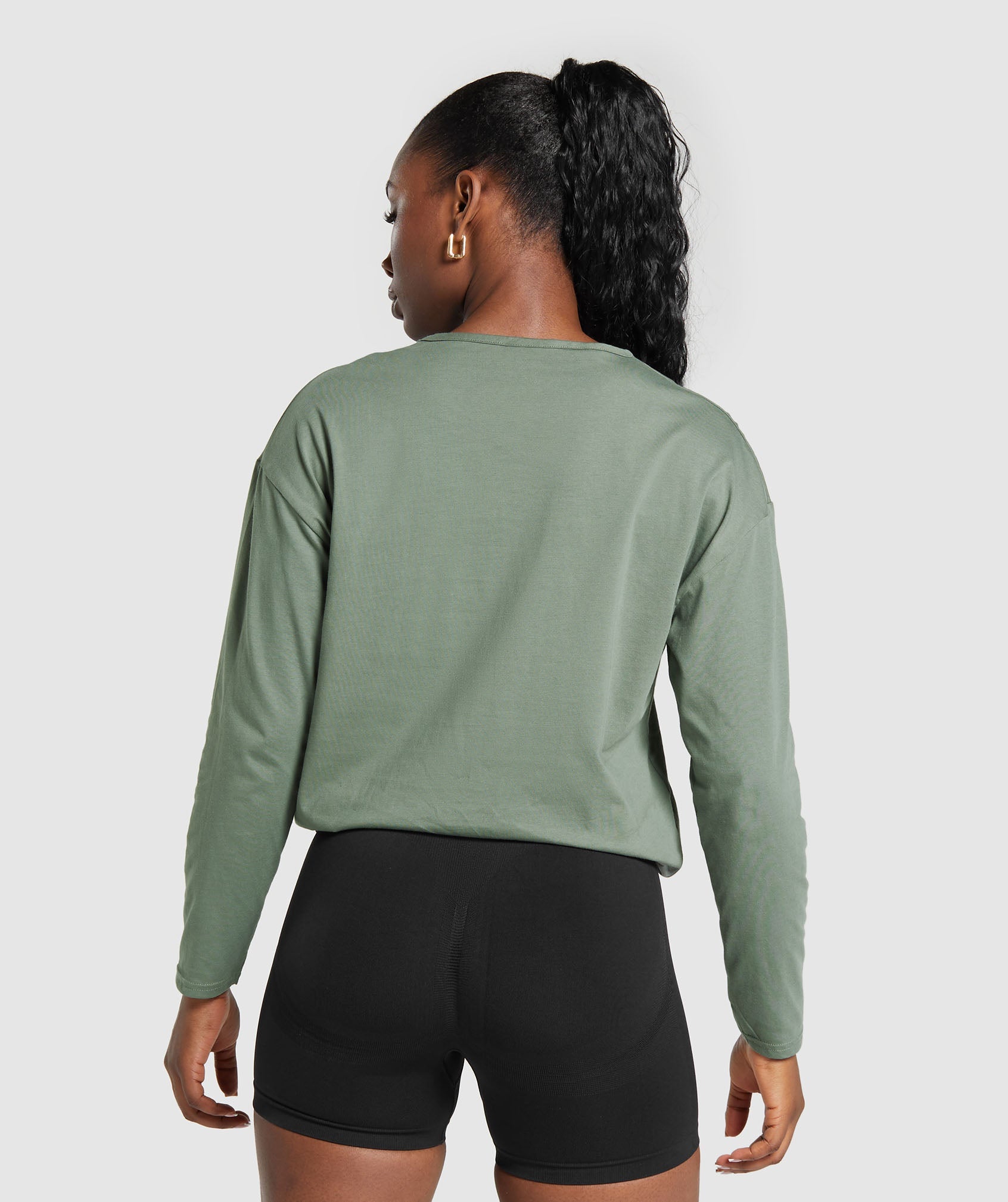 Training Oversized Cotton Long Sleeve Top