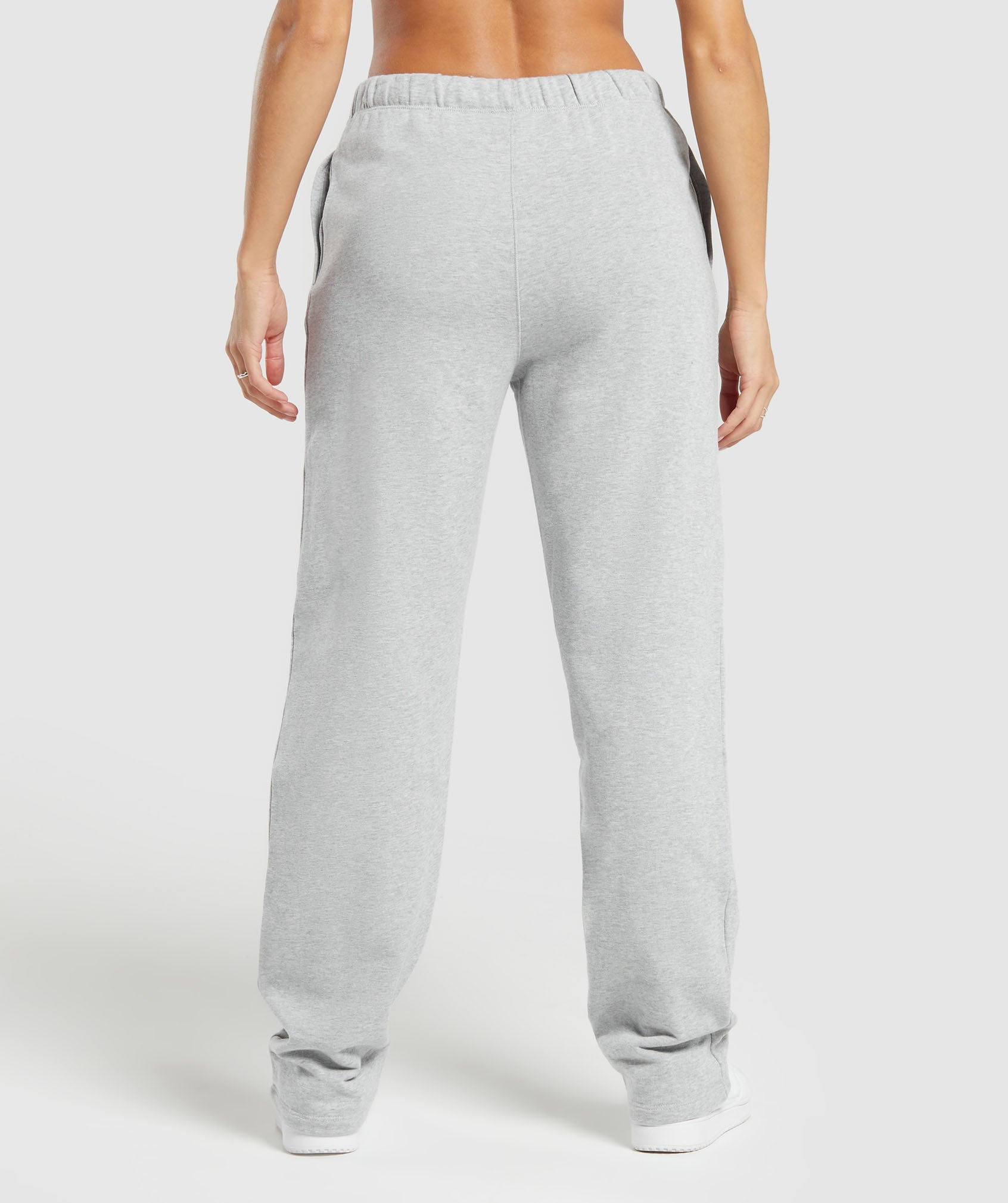 Gymshark Lifting Essentials Graphic Joggers - Light Grey Core Marl